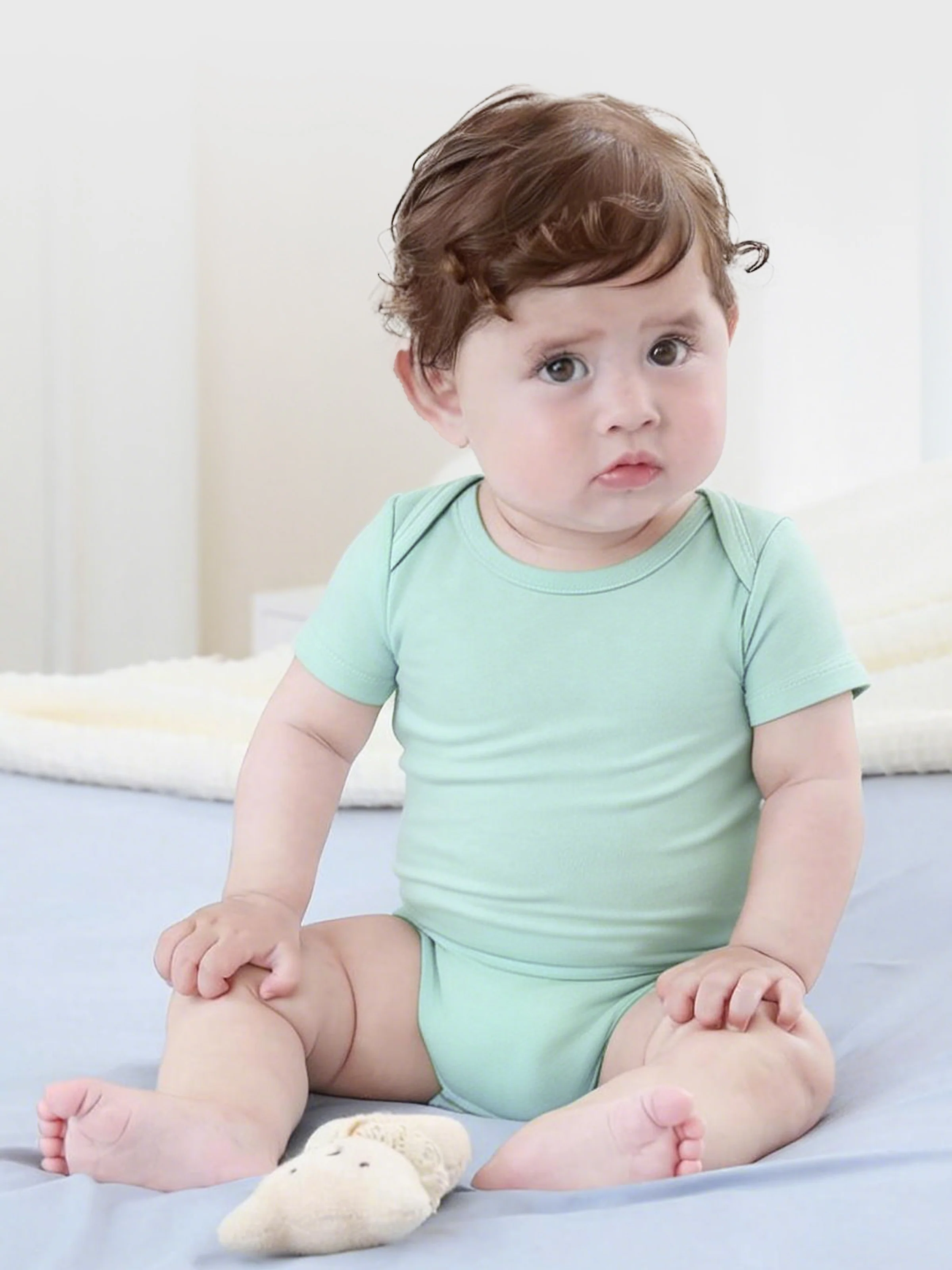 Bamboo Baby Boy/Girl Casual Romper Green