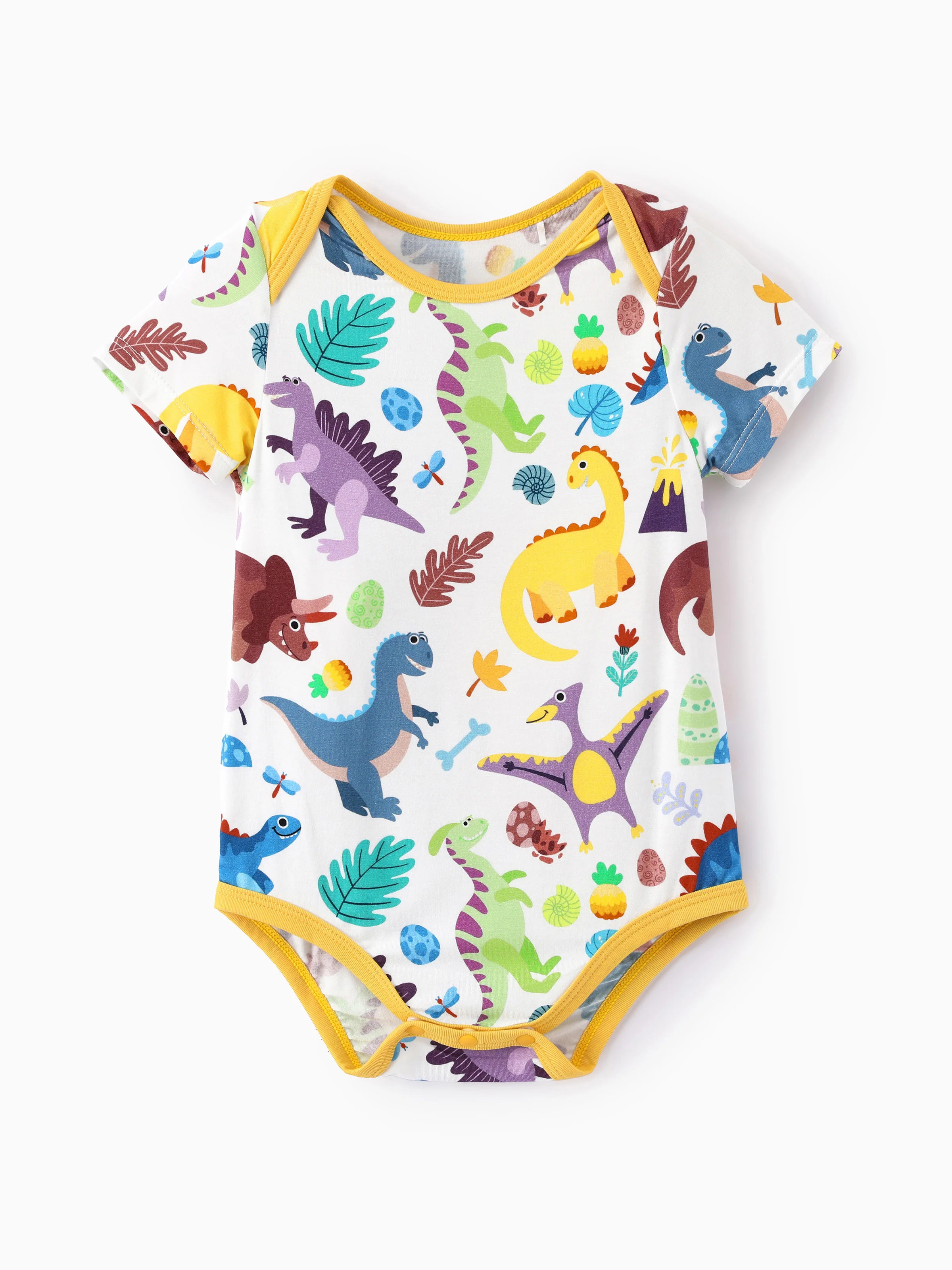 Bamboo Baby Boy/Girl 1pc Allover Print Bodysuits Color block