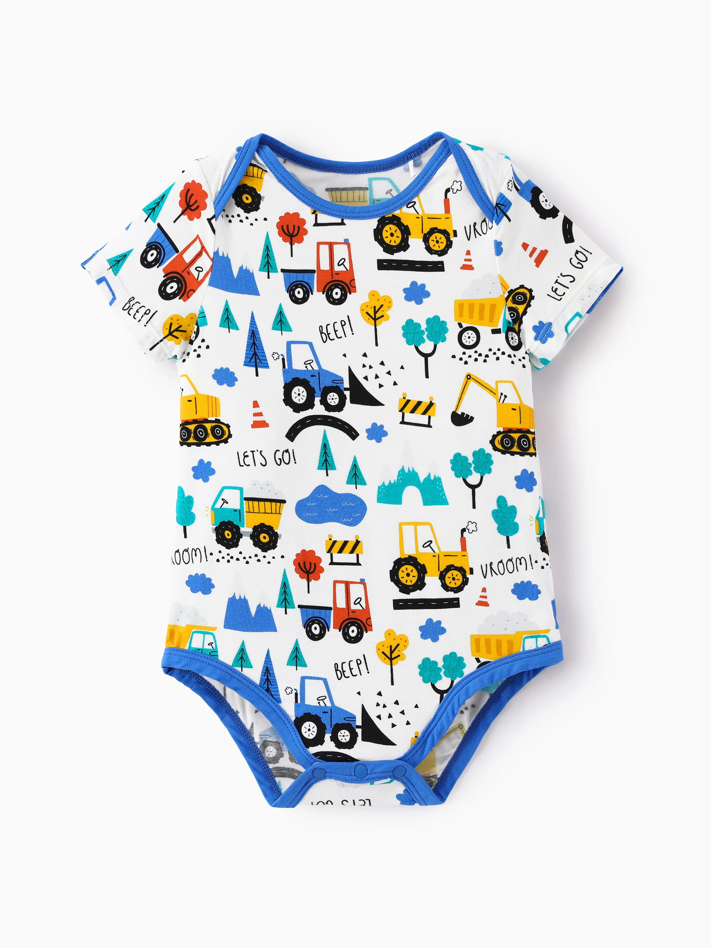 Bamboo Baby Boy/Girl 1pc Allover Print Bodysuits Royal Blue