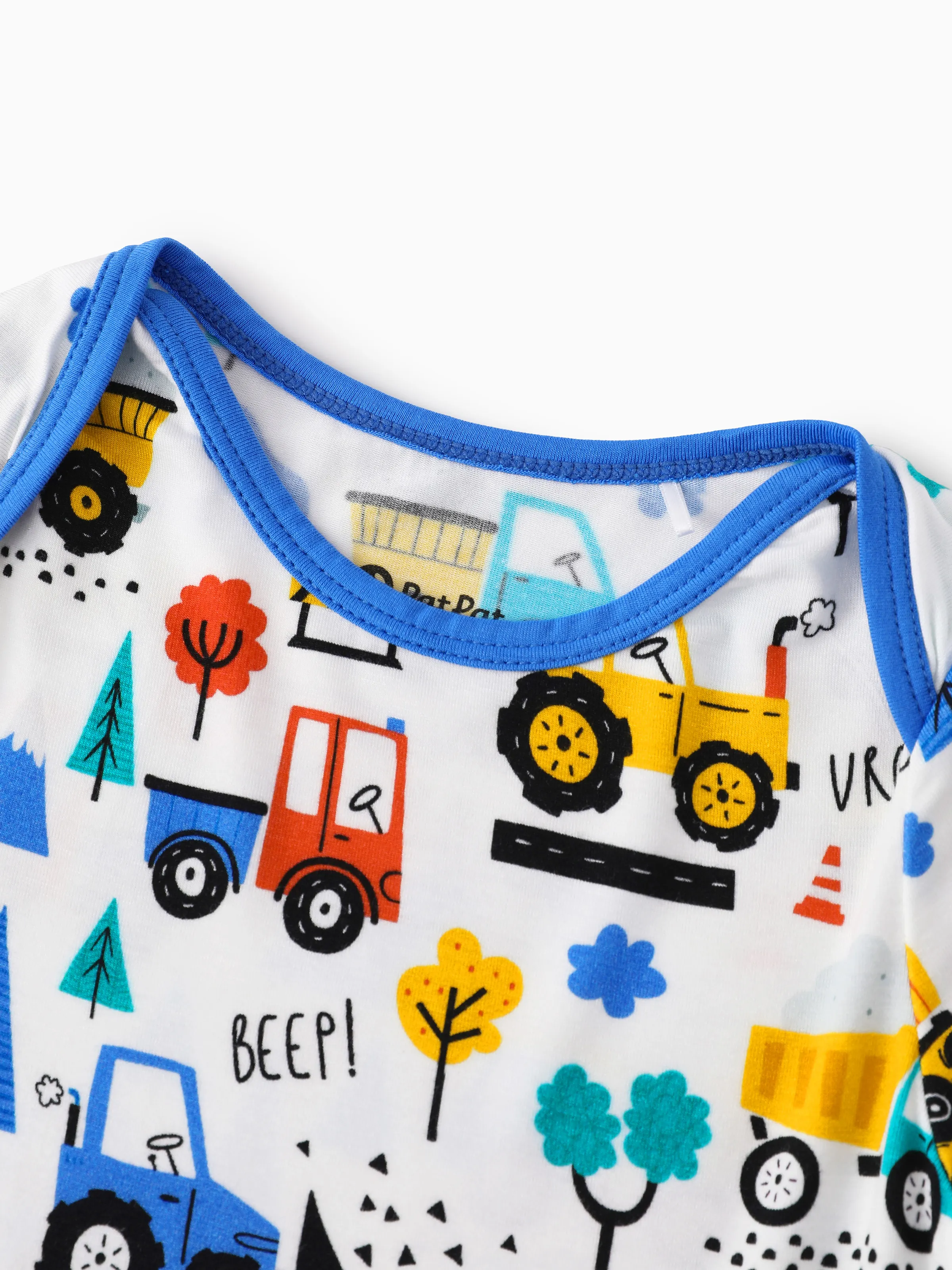 Bamboo Baby Boy/Girl 1pc Allover Print Bodysuits Royal Blue - Image 4
