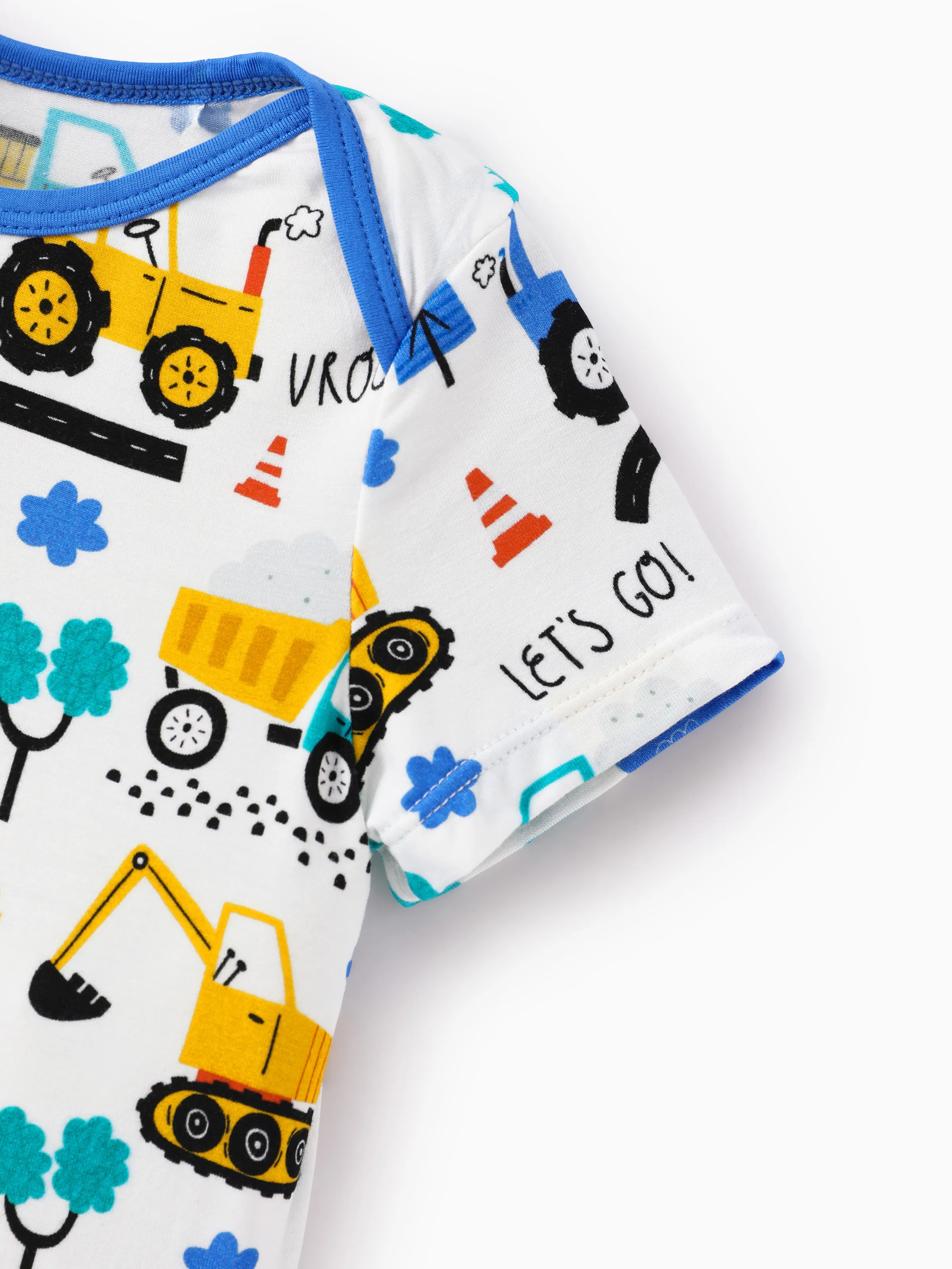 Bamboo Baby Boy/Girl 1pc Allover Print Bodysuits Royal Blue - Image 5