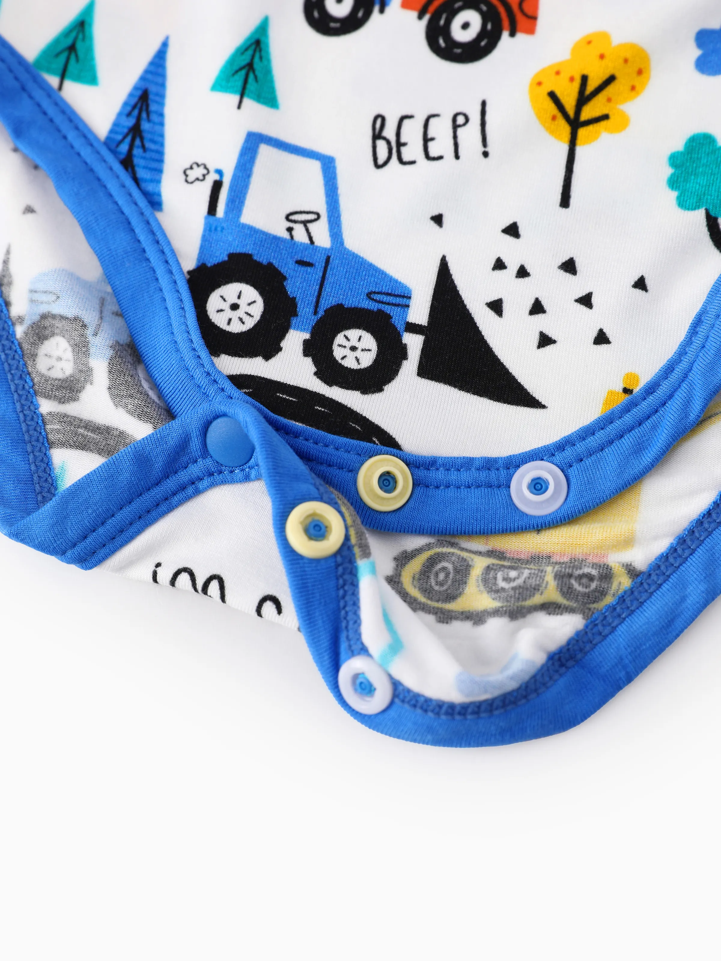 Bamboo Baby Boy/Girl 1pc Allover Print Bodysuits Royal Blue - Image 7