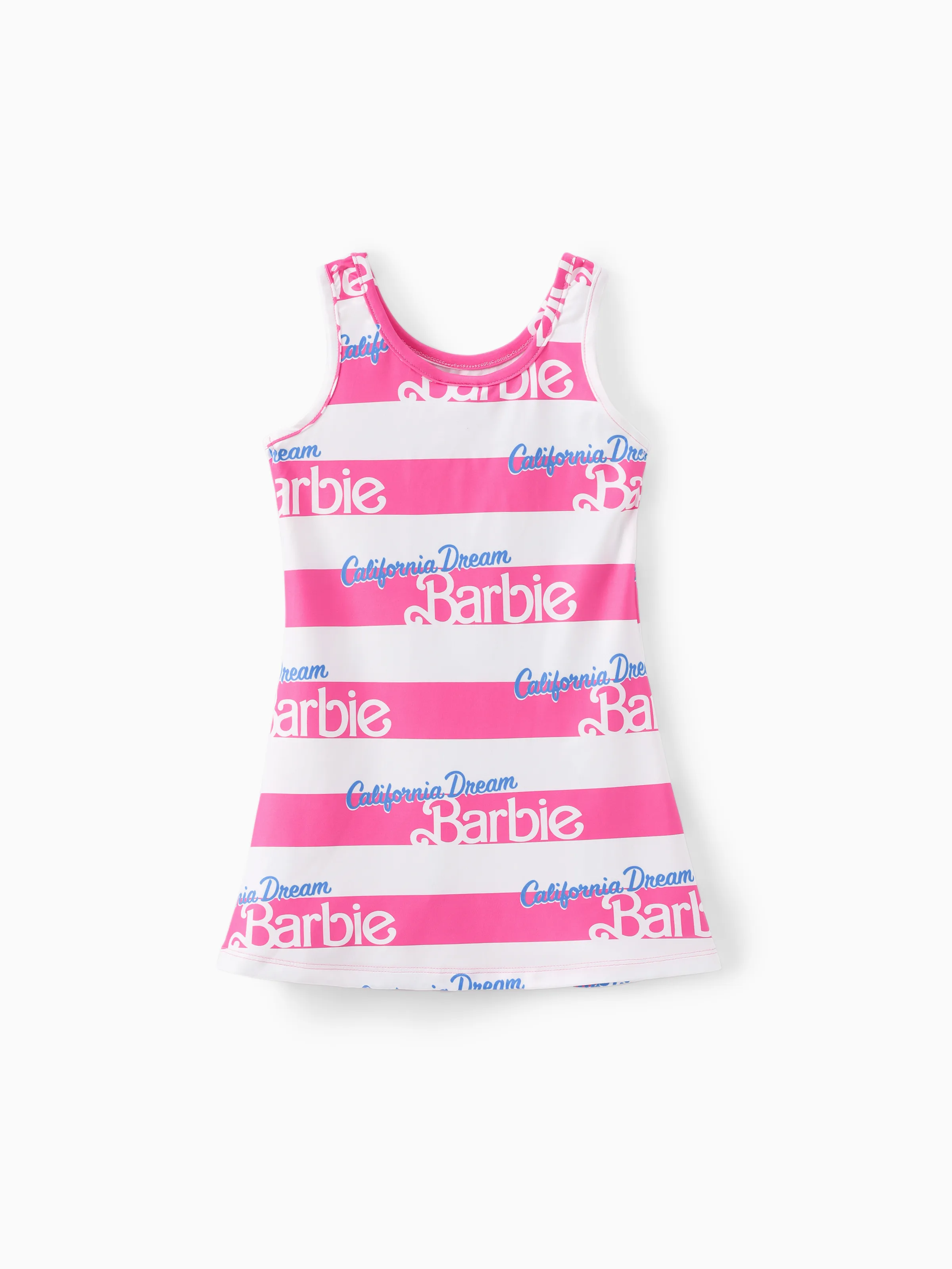 Barbie Toddler/Kid Girl Valentine's Day Letter and Heart Allover Print Dress PinkyWhite