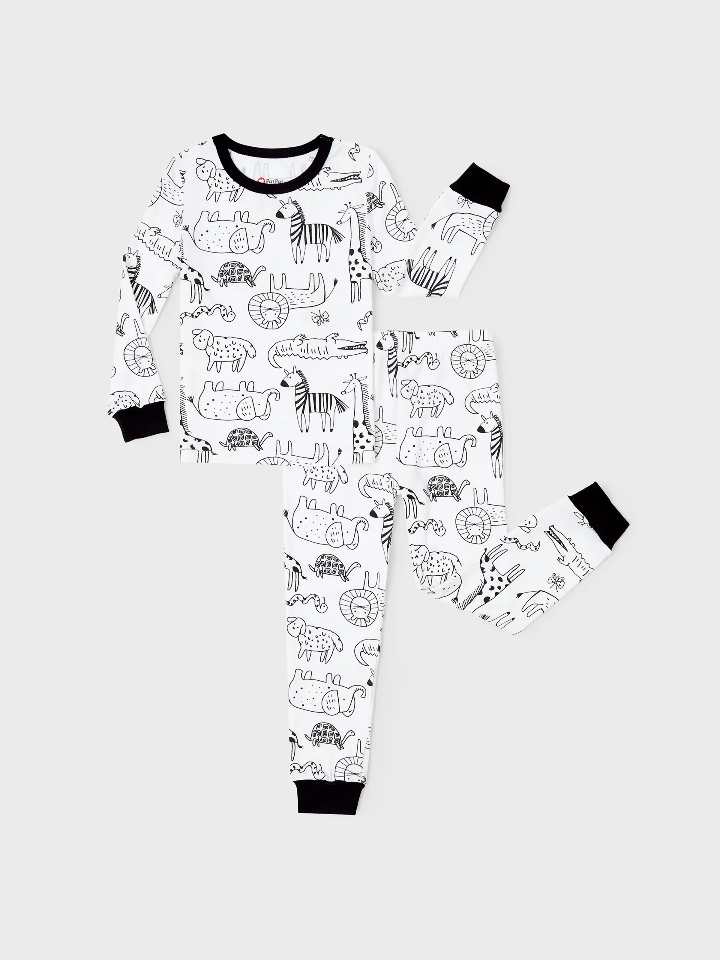 Christmas / Halloween Pajama 2-piece Bamboo Pajamas Set With Childlike Print for Baby / Toddler( Snug-Fitting) Black