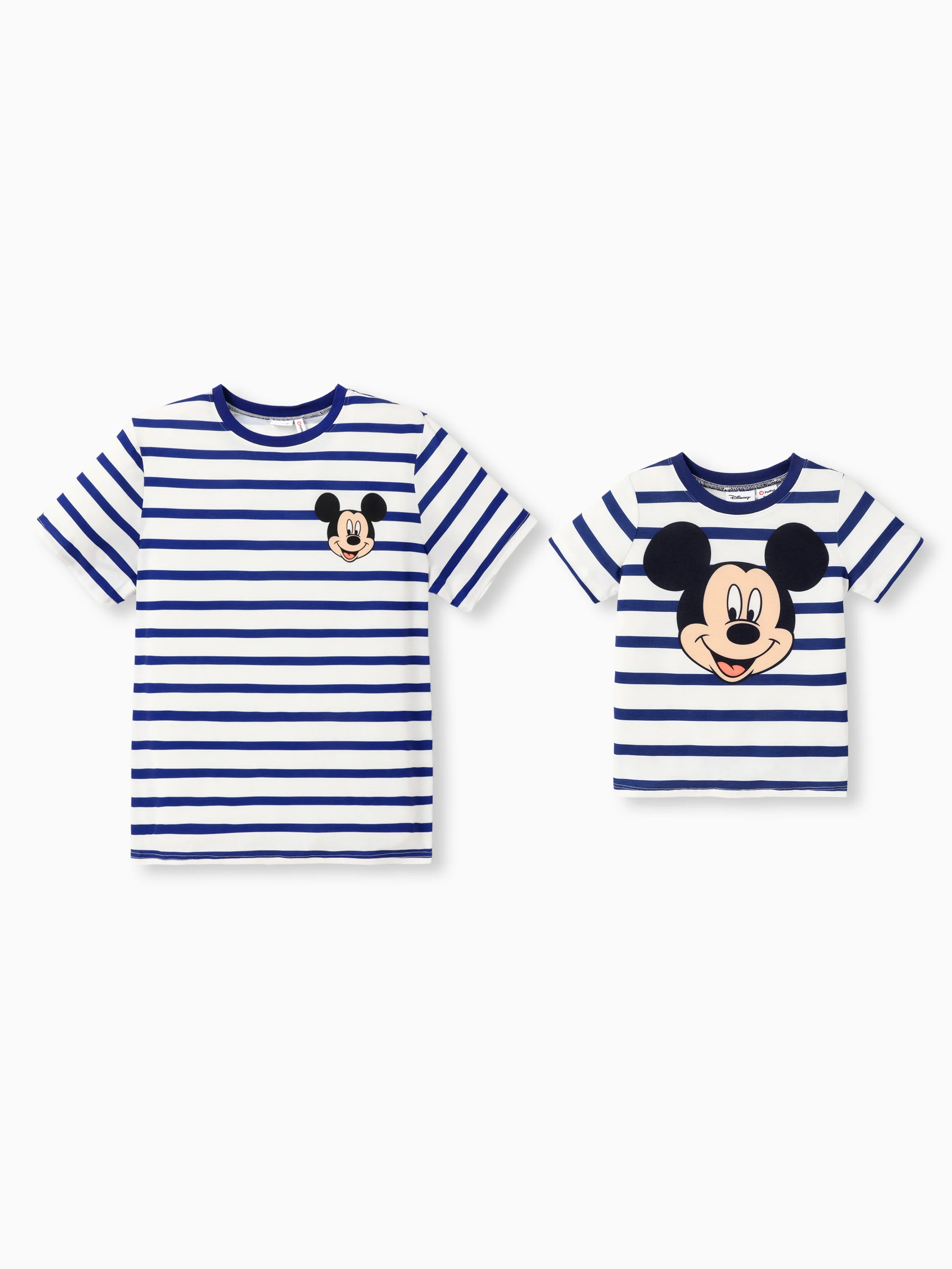 Disney Mickey and Friends Daddy and Me Family Matching Stripe & Character Print Short-sleeve Naia™Dresses and T-shirts Sets COLOREDSTRIPES