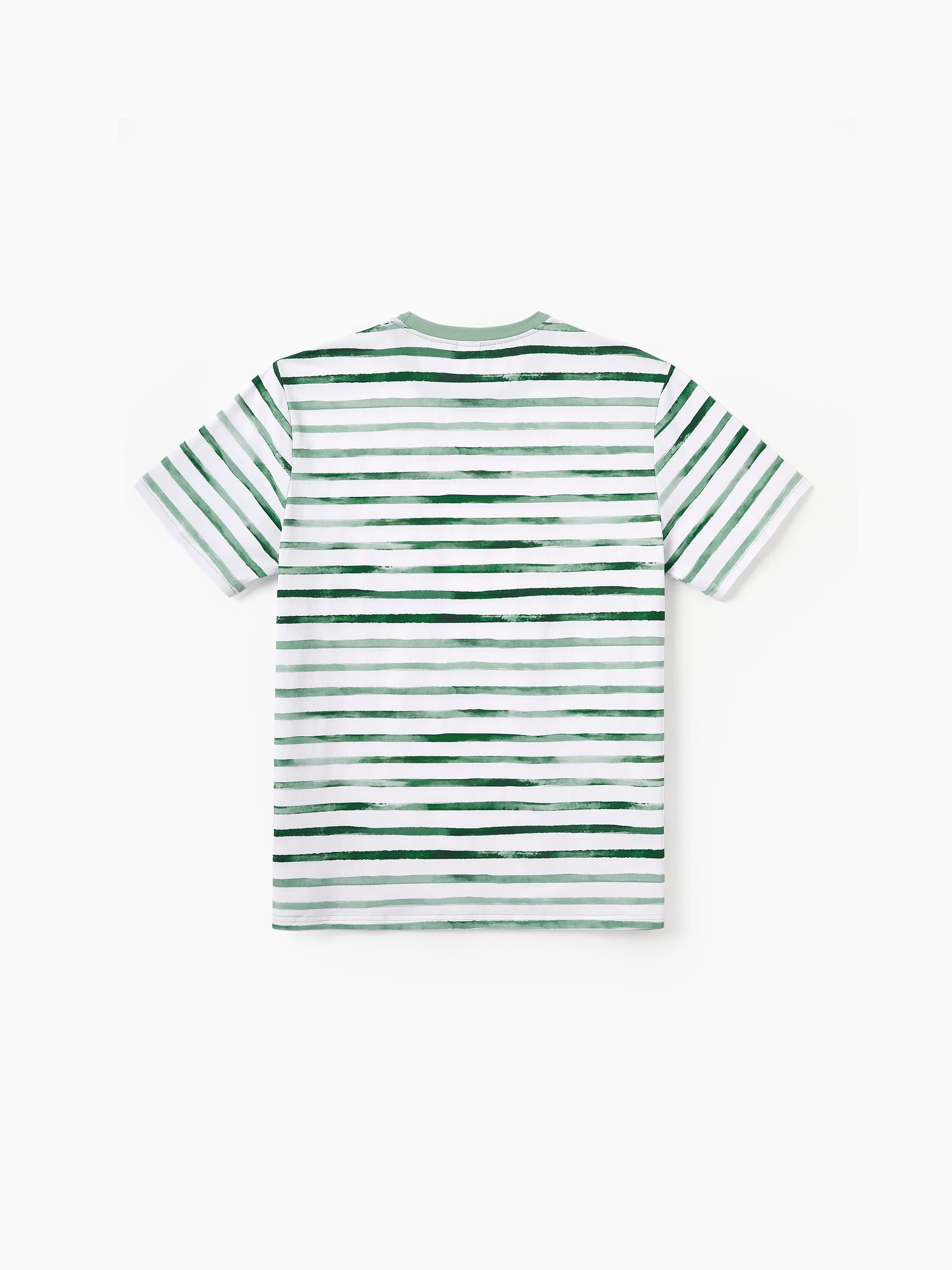 Daddy & Daughter Cotton Outfits Set Green Striped T-Shirt and Dress Set for Dad, Mom, Kids & Baby, Perfect for Summer Family Outings & Photos Green - Image 7
