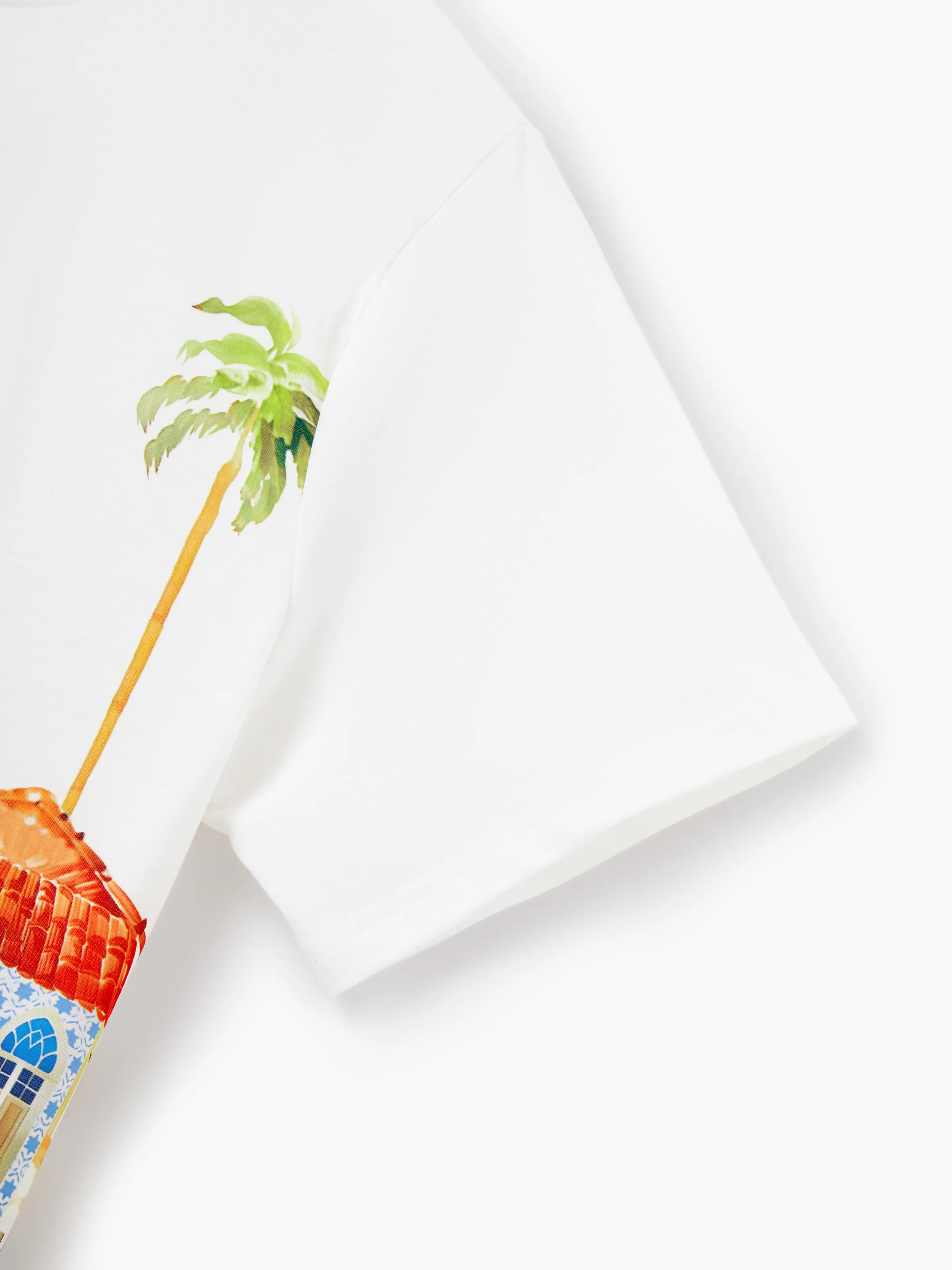 Daddy & Daughter Vacation Set Tropical Pineapple Coconut Tree Print Short-sleeve T-shirt or Hollow out Strap Dress for Summer Vacation White - Image 9