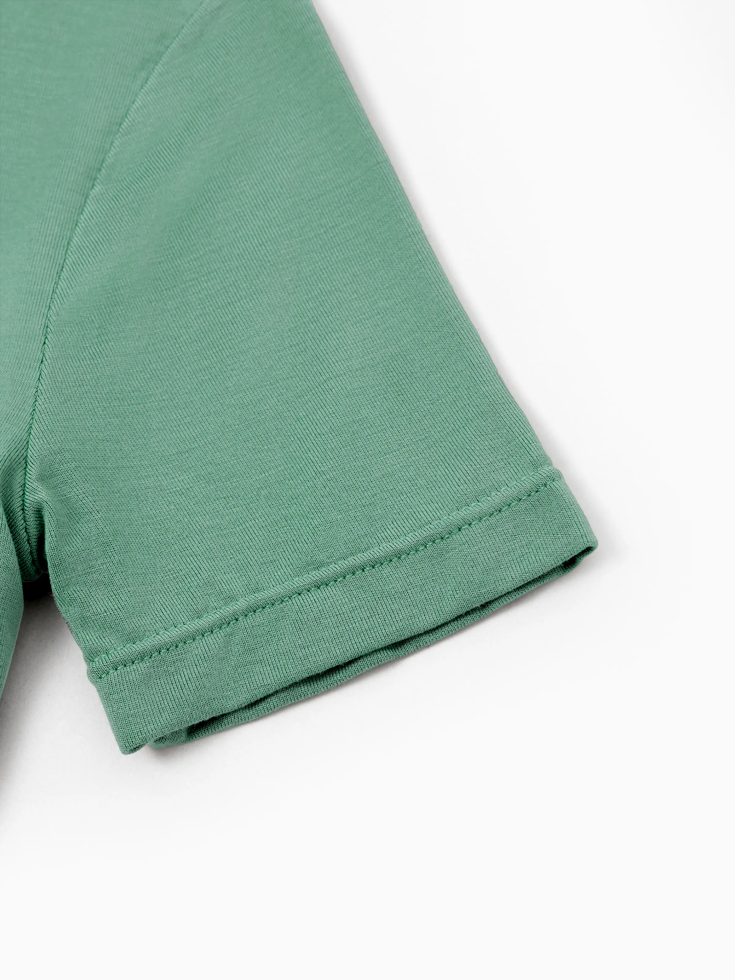 Daddy & Son Bamboo Pajamas Buttery Soft Bamboo Viscose PJs for Men Women Kids Toddler Baby, Solid Color Short Sleeve Shirt & Shorts Sleepwear Green - Image 12