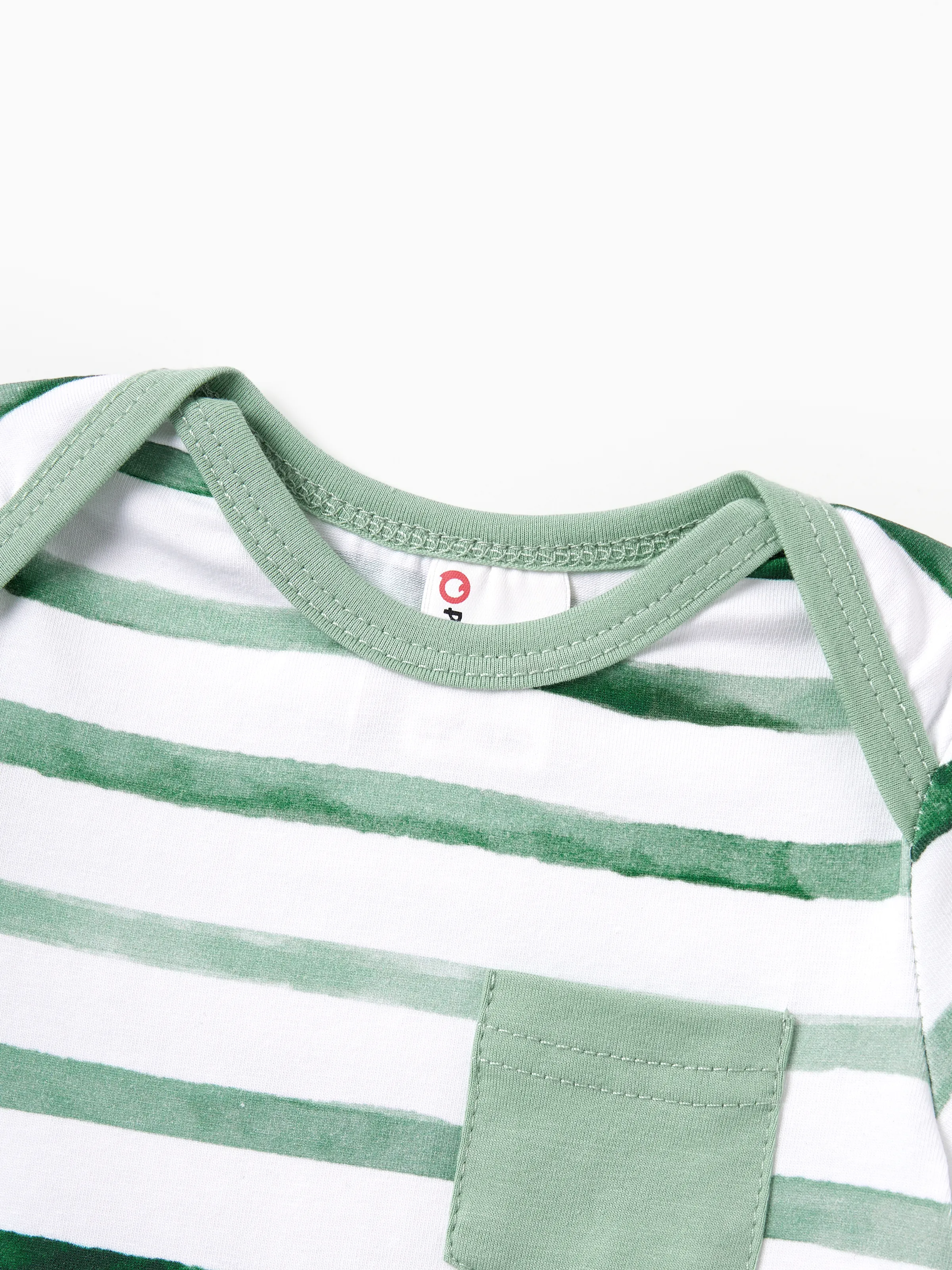 Daddy & Son Cotton Outfits Set Green Striped T-Shirt and Dress Set for Dad, Mom, Kids & Baby, Perfect for Summer Family Outings & Photos Green - Image 20