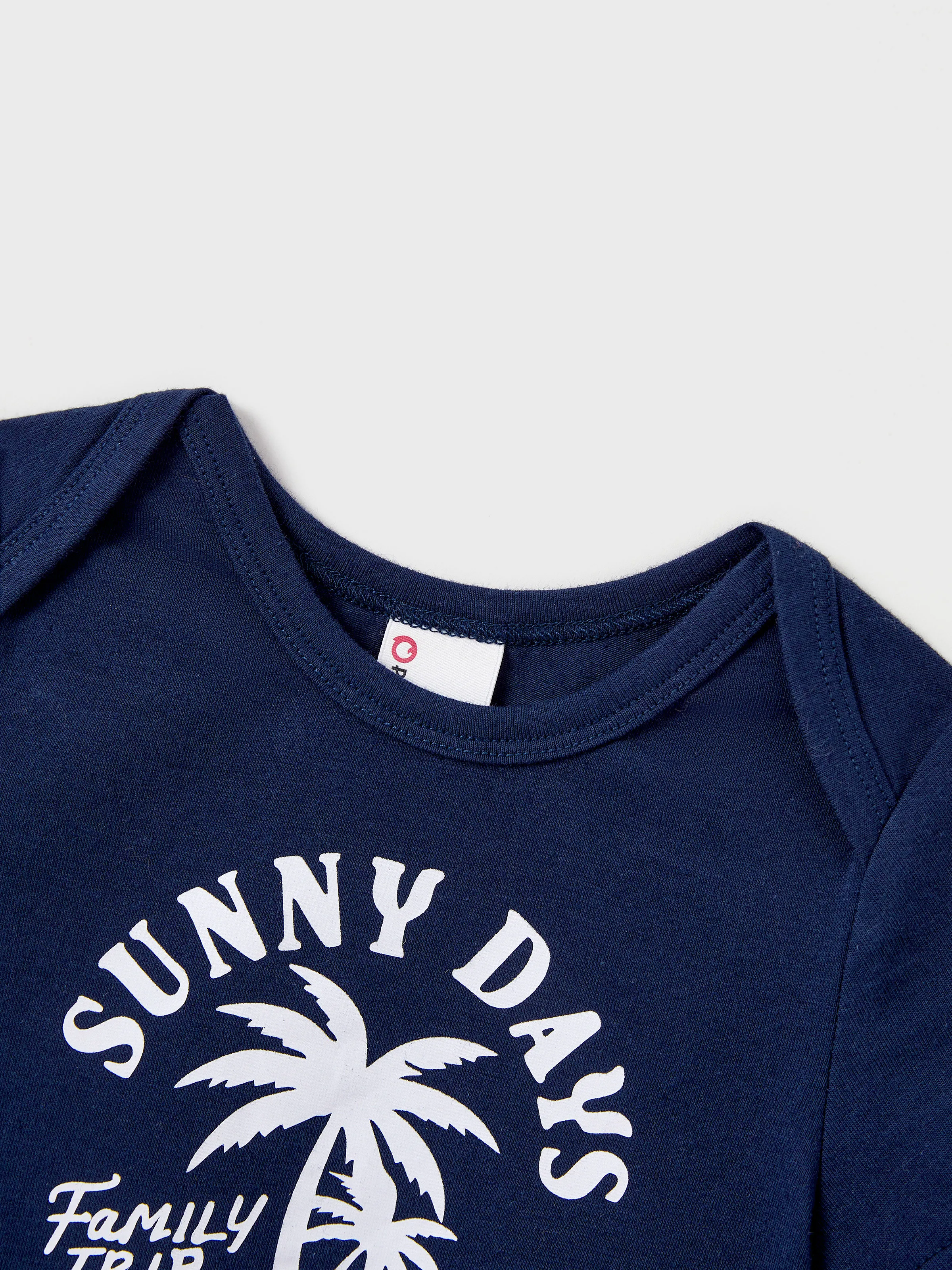 Daddy & Son Cotton T-Shirt & Dress Set – Sunny Days Palm Print for Dad, Mom, Baby & Toddler, Perfect for Summer Vacations & Family Outings Tibetan blue - Image 15