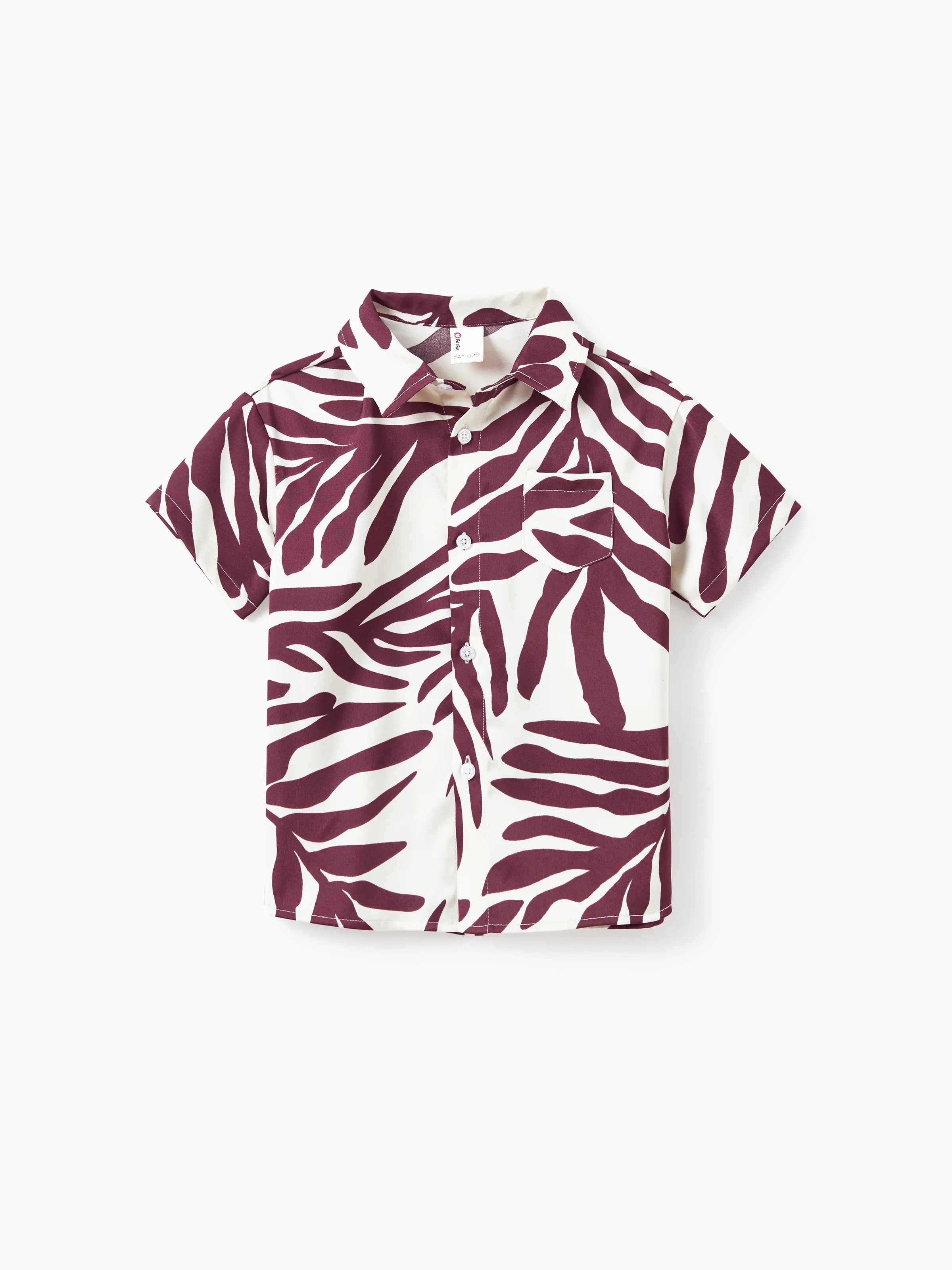 Daddy & Son Outfits Red Leaf Print Shirts for Hawaii/Cruise/Resort/Casual Wear White - Image 8