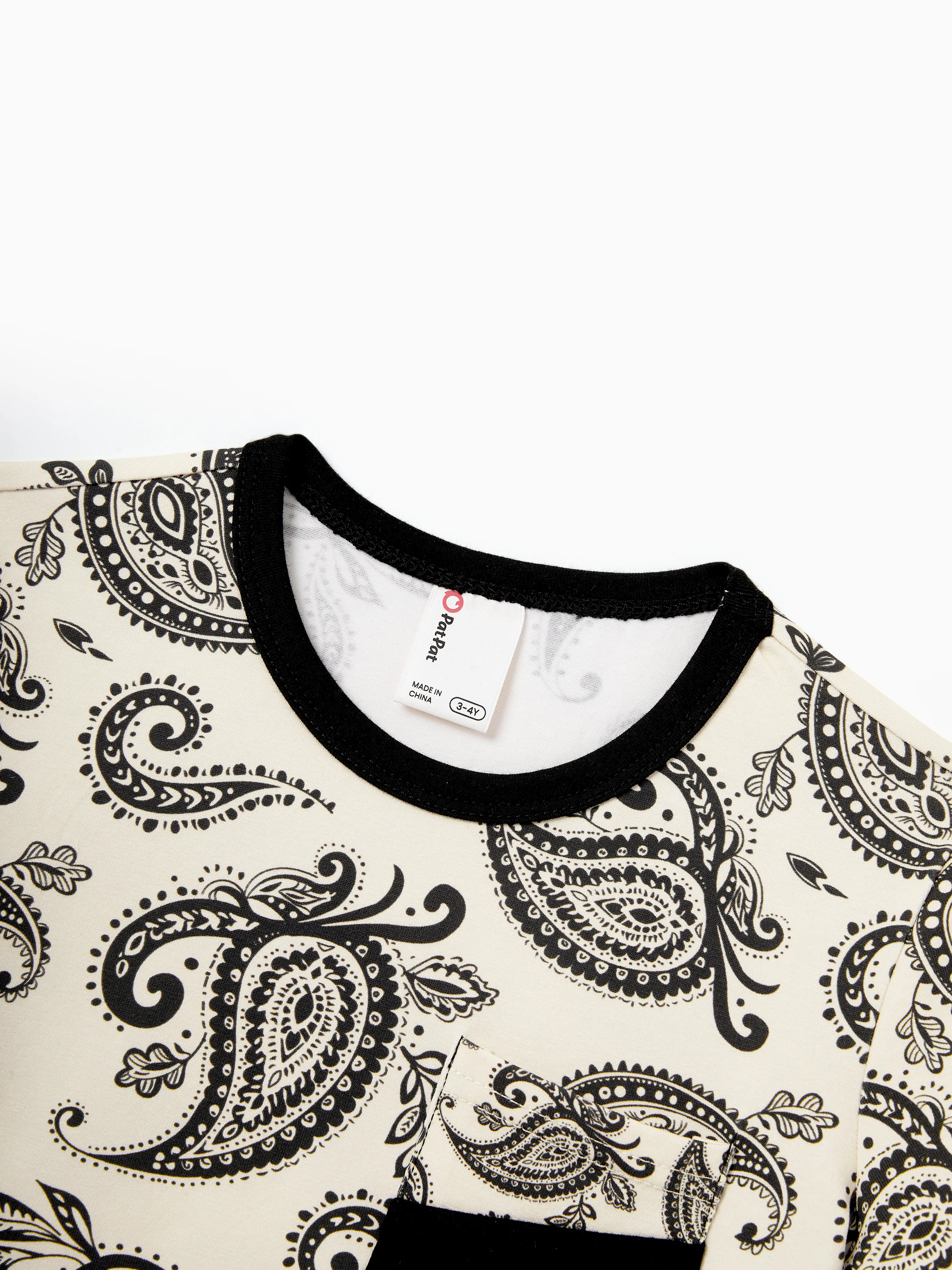 Daddy & Son Paisley Print Outfits Sleeveless Spaghetti Strap Dress & Cotton T-Shirt for Mom, Dad, & Kids Perfect for Family Outings & Photos Black - Image 10