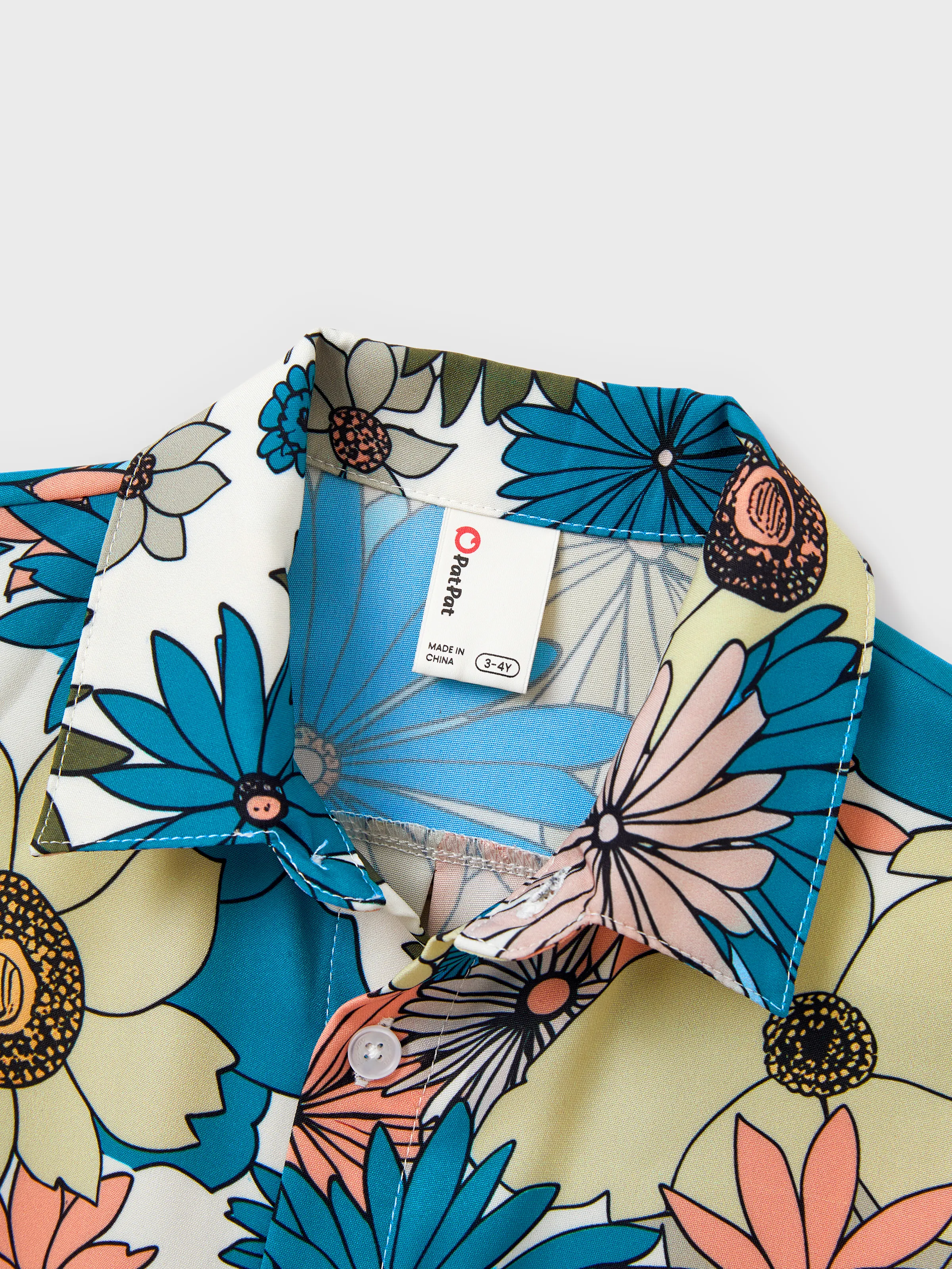Daddy & Son Set Sun Flower Print Short-sleeve Collar Shirt for Summer Vacation Multi-color - Image 10