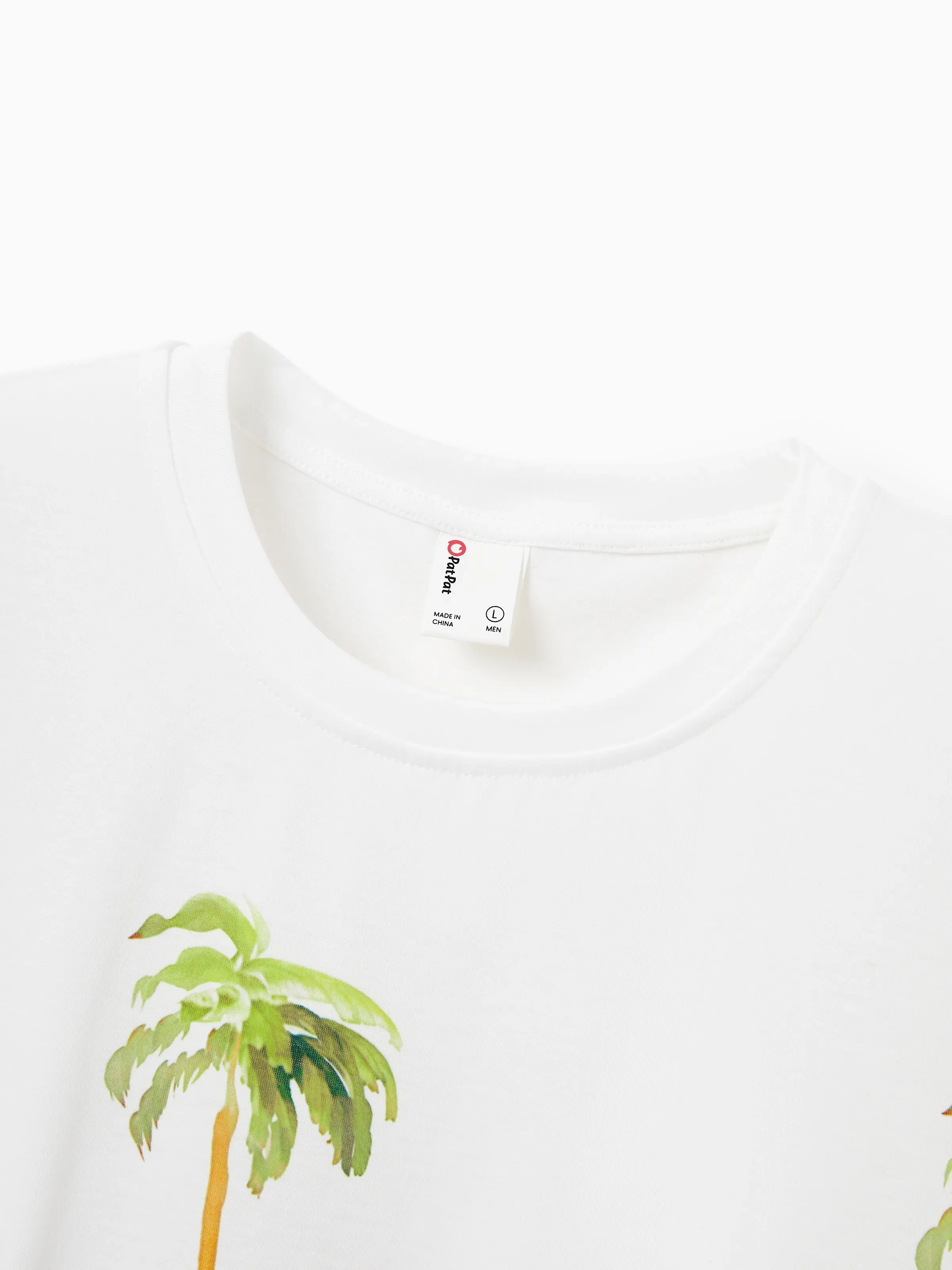 Daddy & Son Vacation Set Tropical Pineapple Coconut Tree Print Short-sleeve T-shirt or Hollow out Strap Dress for Summer Vacation White - Image 8