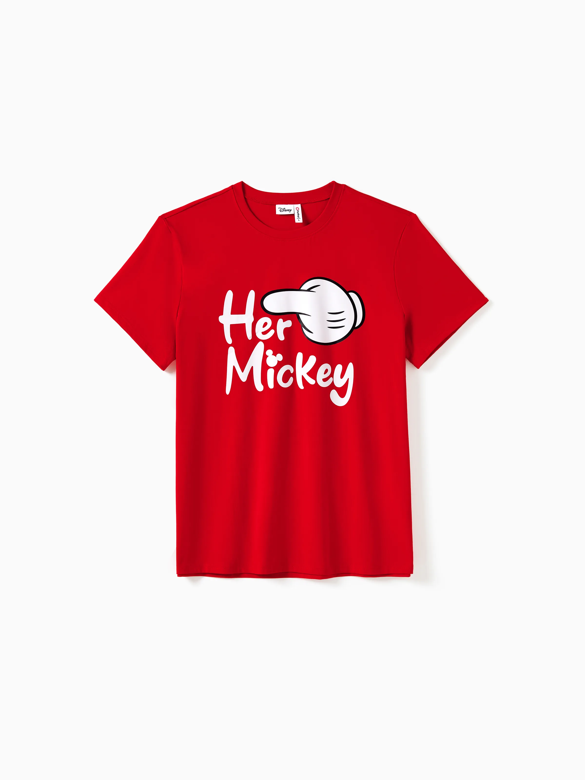 Disney Mickey and Friends Daddy & Daughter Funny Gesture Cotton T-shirt/Dress/Romper for Gift Red - Image 3