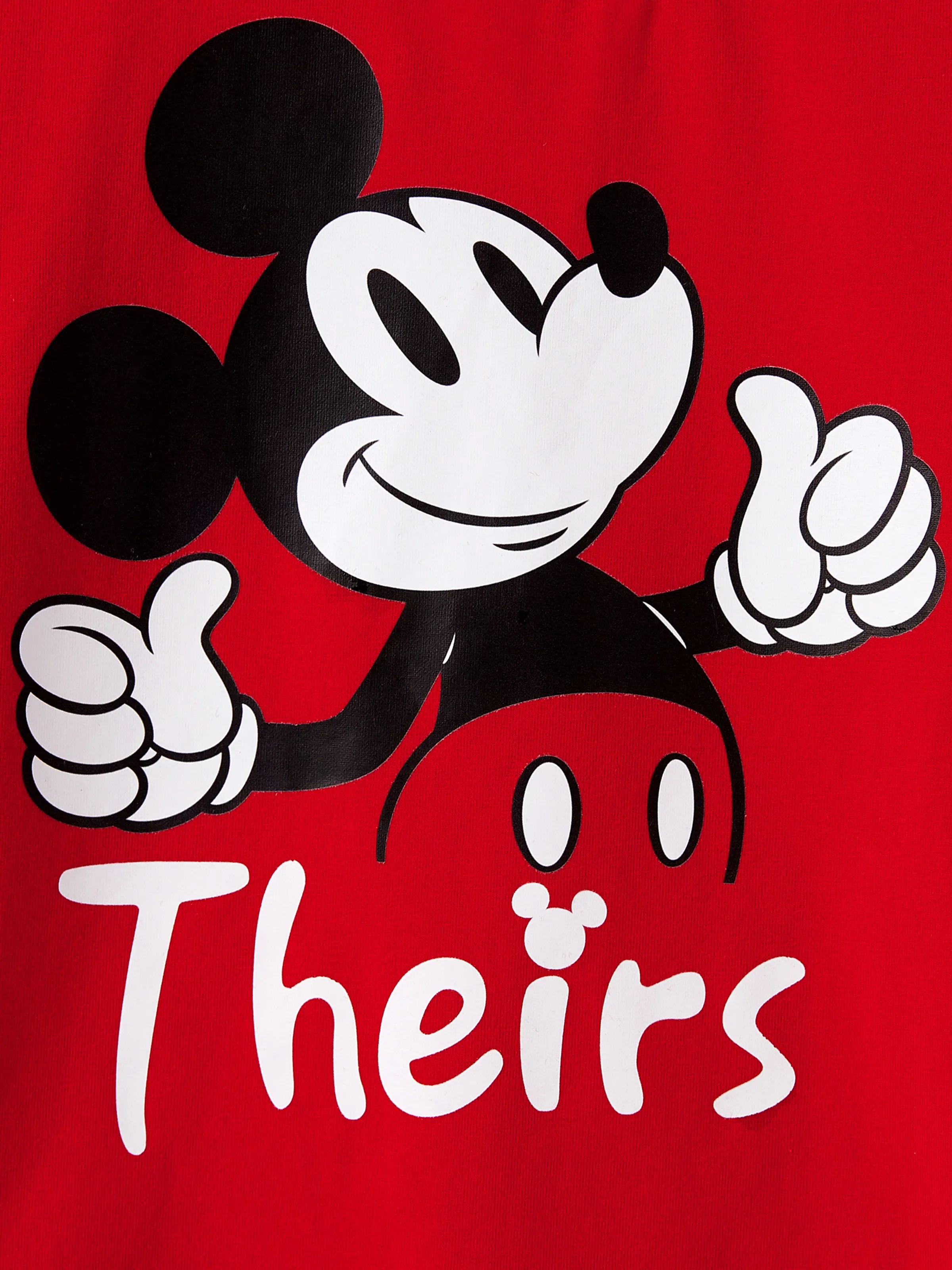 Disney Mickey and Friends Daddy & Son Funny Gesture Cotton T-shirt for Gift Red - Image 11