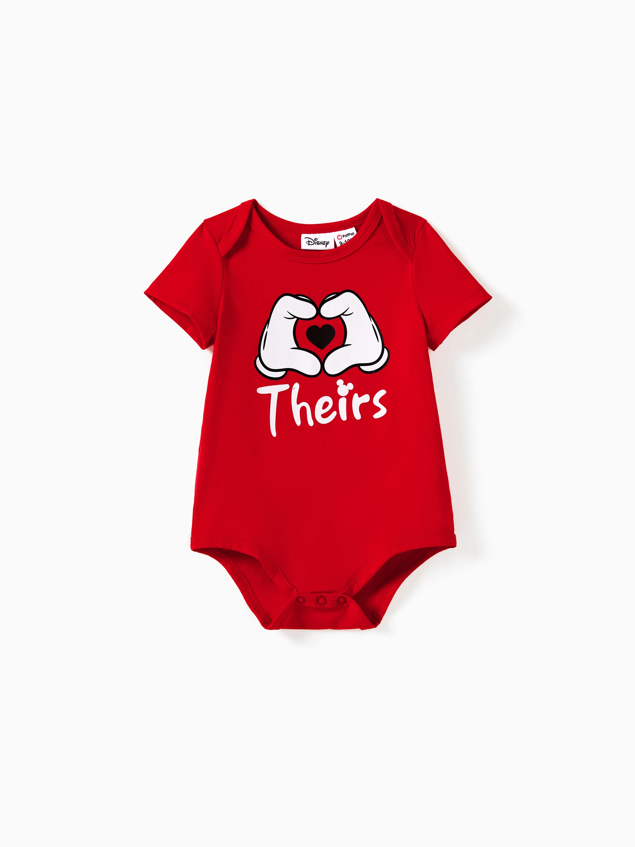 Disney Mickey and Friends Daddy & Son Funny Gesture Cotton T-shirt for Gift Red - Image 12