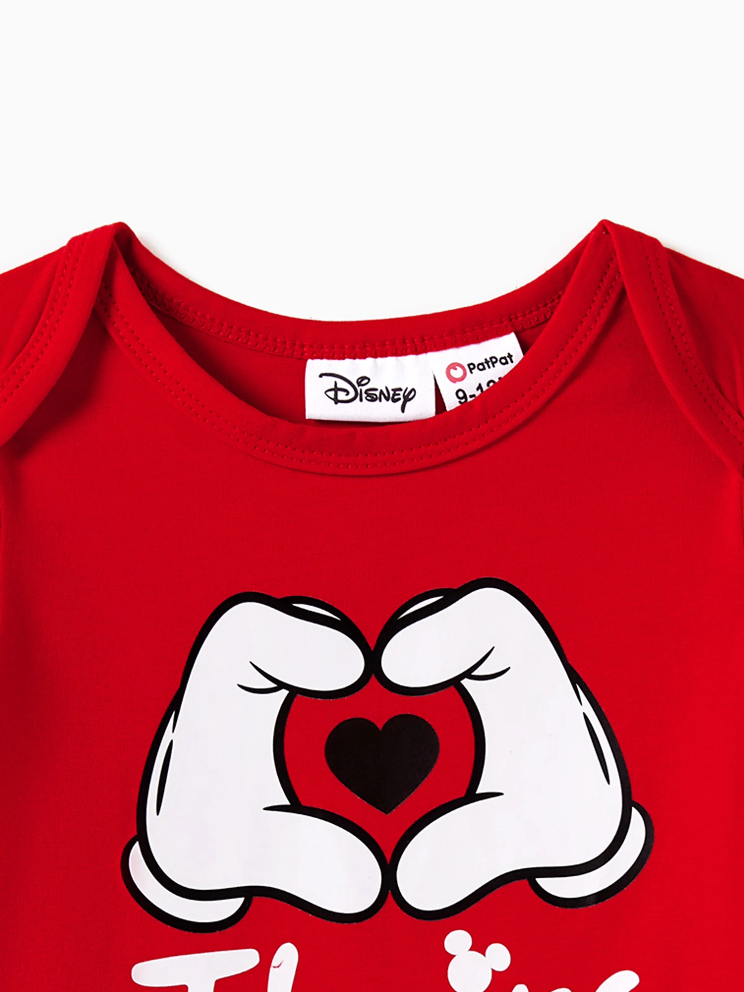 Disney Mickey and Friends Daddy & Son Funny Gesture Cotton T-shirt for Gift Red - Image 13
