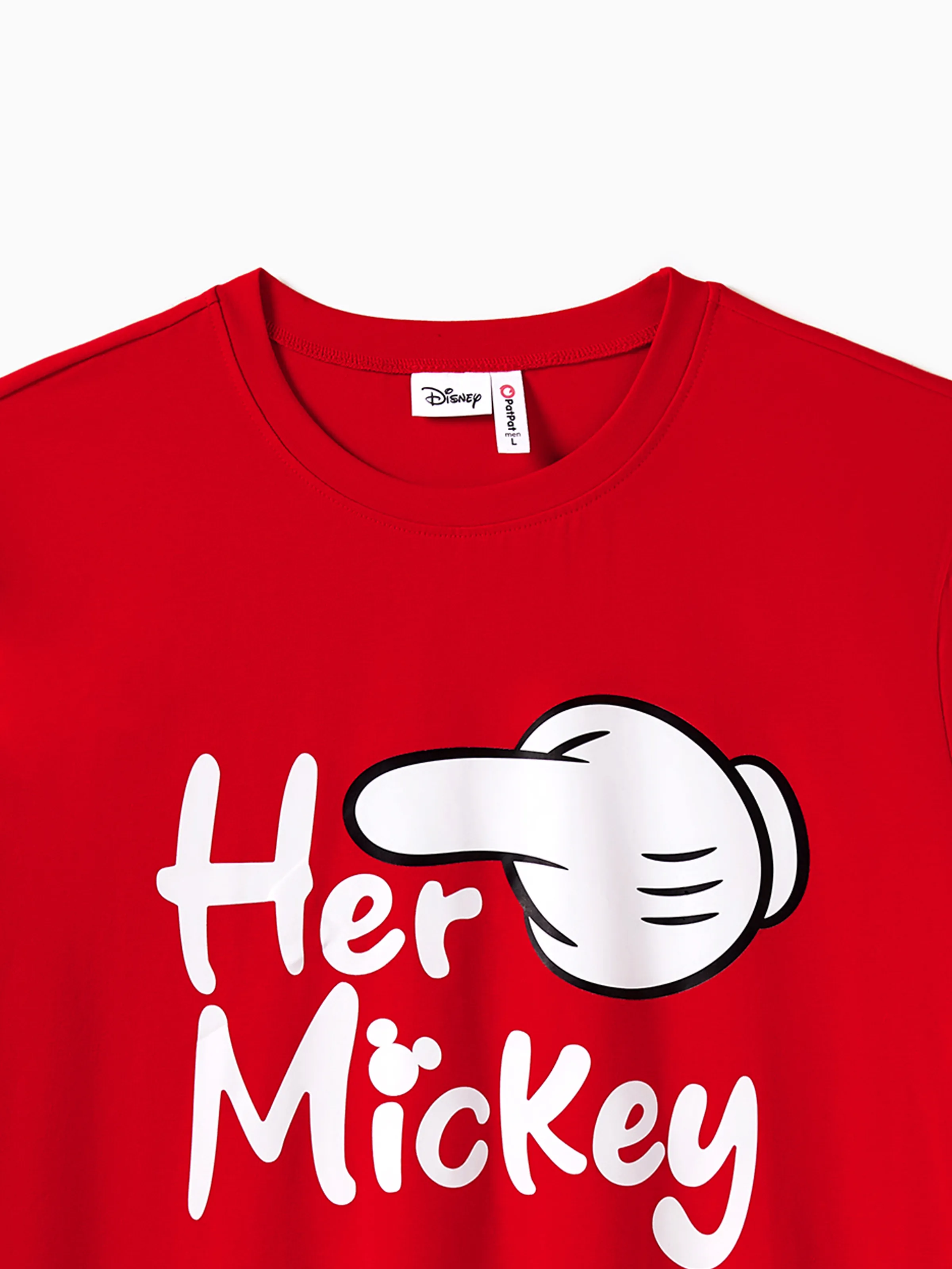 Disney Mickey and Friends Daddy & Son Funny Gesture Cotton T-shirt for Gift Red - Image 4