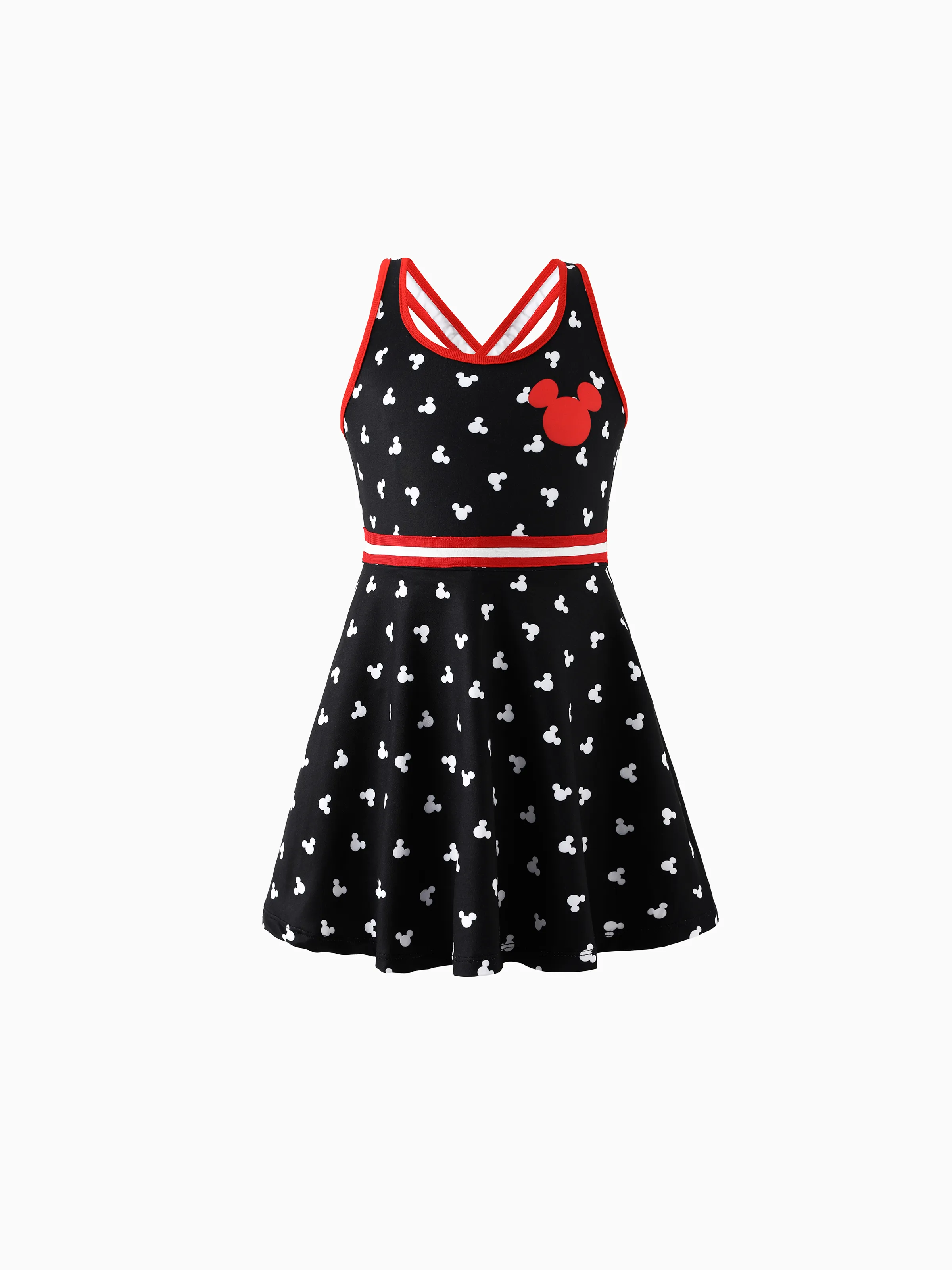 Disney Mickey & Friends Toddler/Kid Girl Sporty Dress with Built-in Shorts & Pockets – Breathable Park Outfit, Allover Print - Image 5