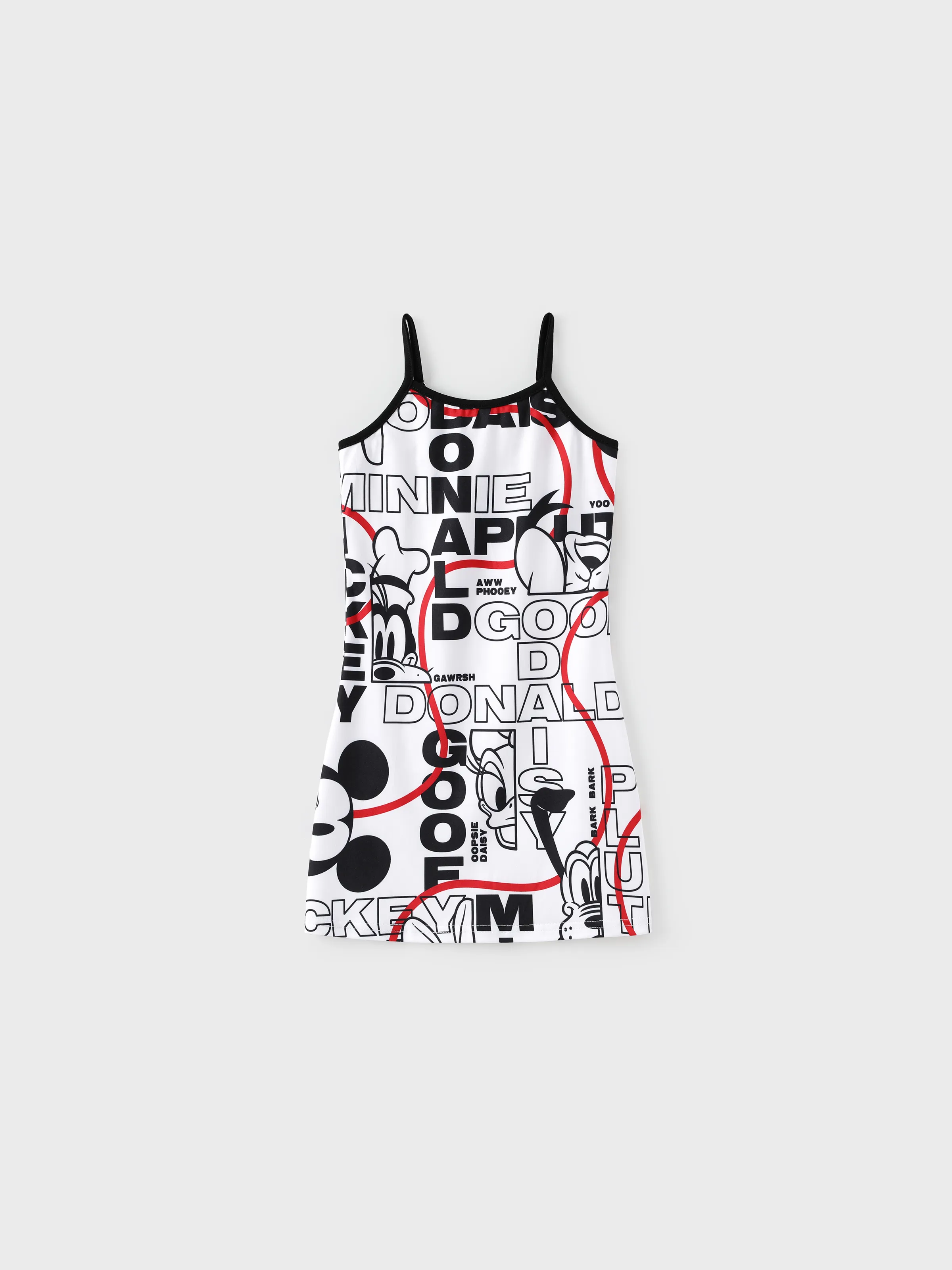 Disney Mickey and Friends Family Matching Graffiti Casual Dress/T-shirt/jumpsuit Black - Image 5