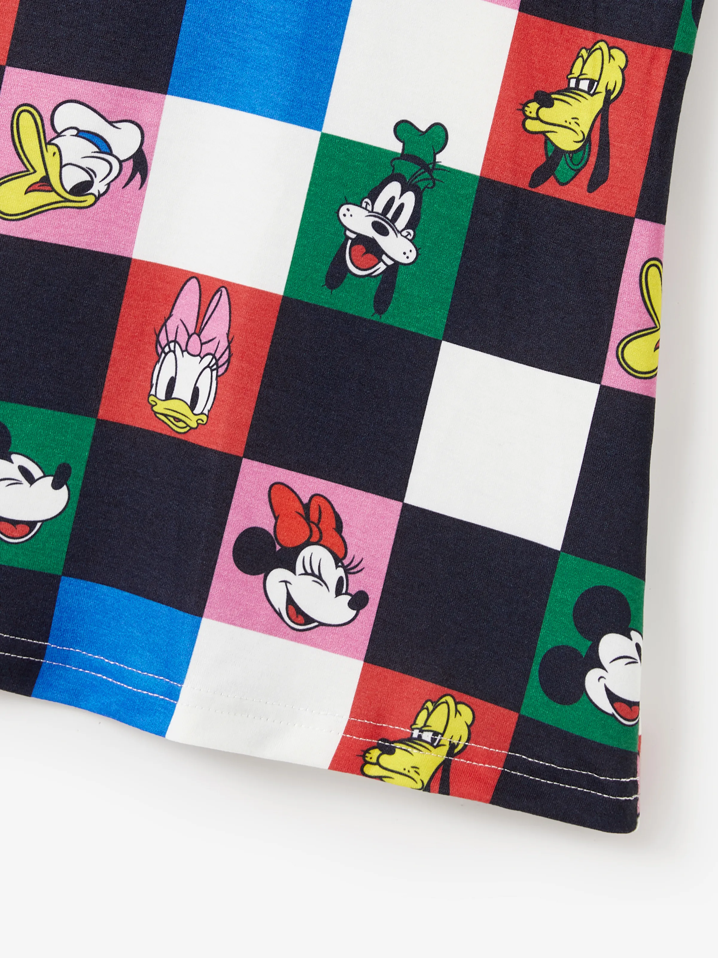Disney Mickey and Friends Family Matching Naia™ Colorful Checkered Pattern Top/Sleeveless Dress/Onesie Multi-color - Image 6