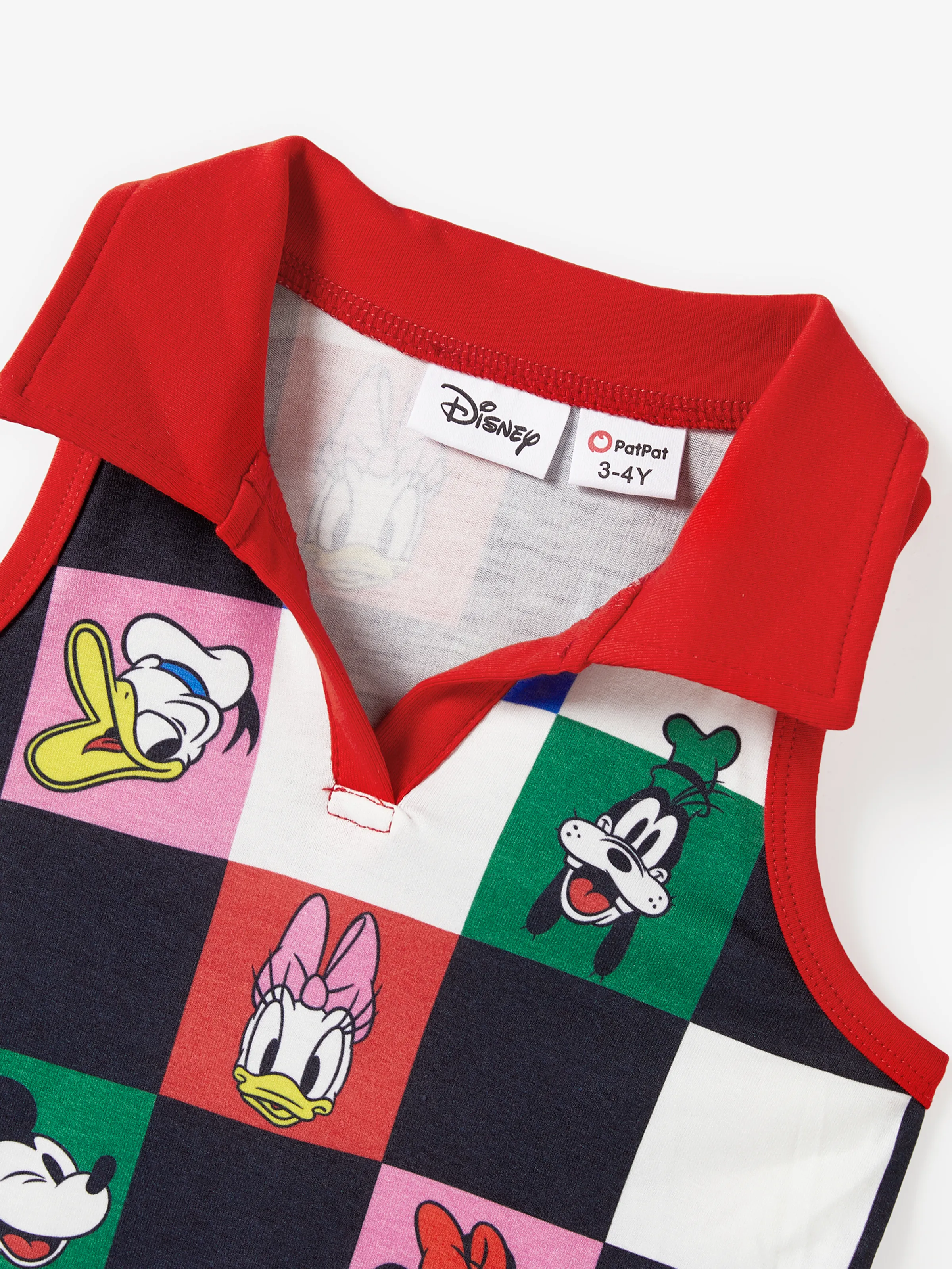 Disney Mickey and Friends Family Matching Naia™ Colorful Checkered Pattern Top/Sleeveless Dress/Onesie Multi-color - Image 8