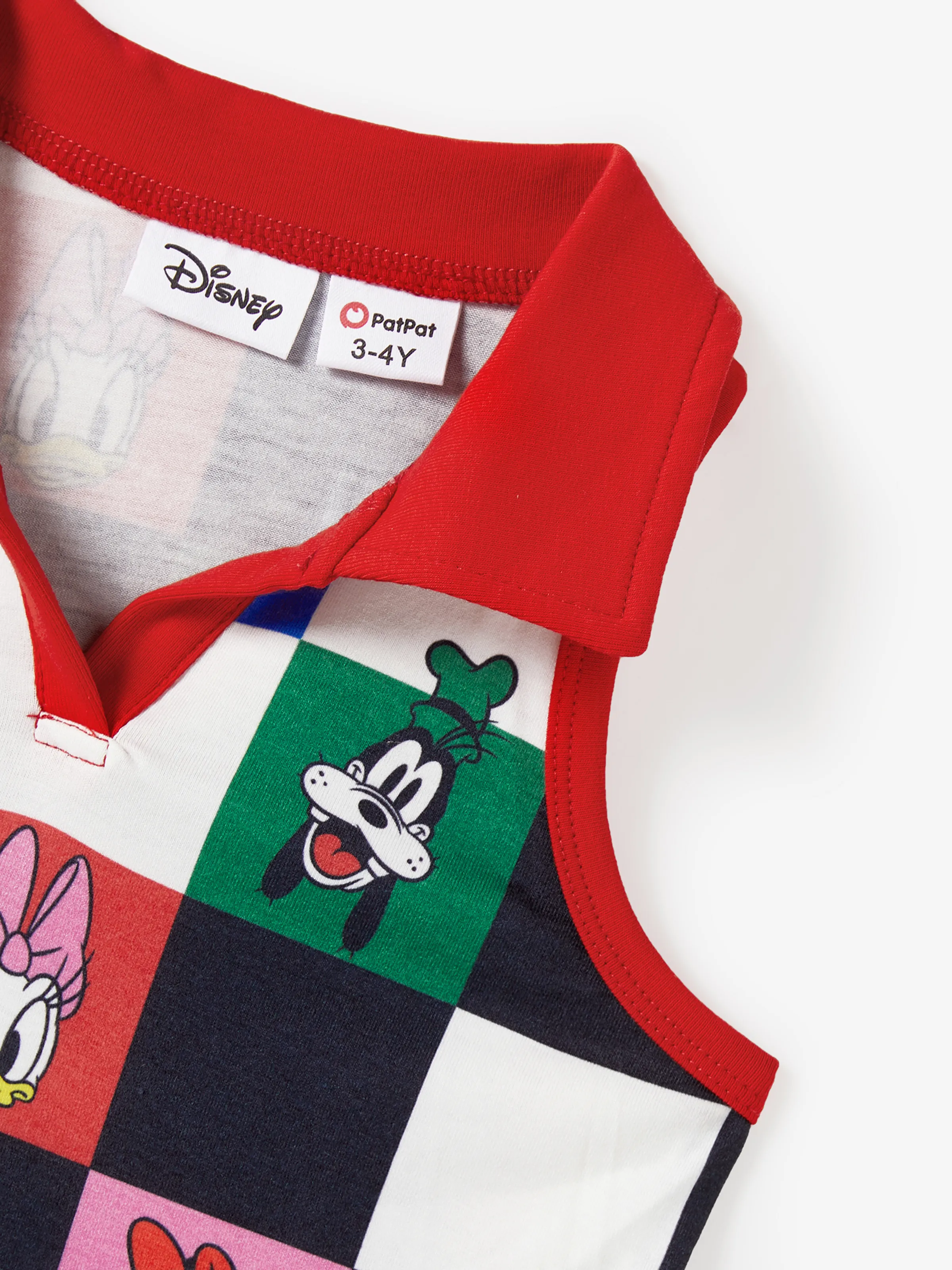 Disney Mickey and Friends Family Matching Naia™ Colorful Checkered Pattern Top/Sleeveless Dress/Onesie Multi-color - Image 9