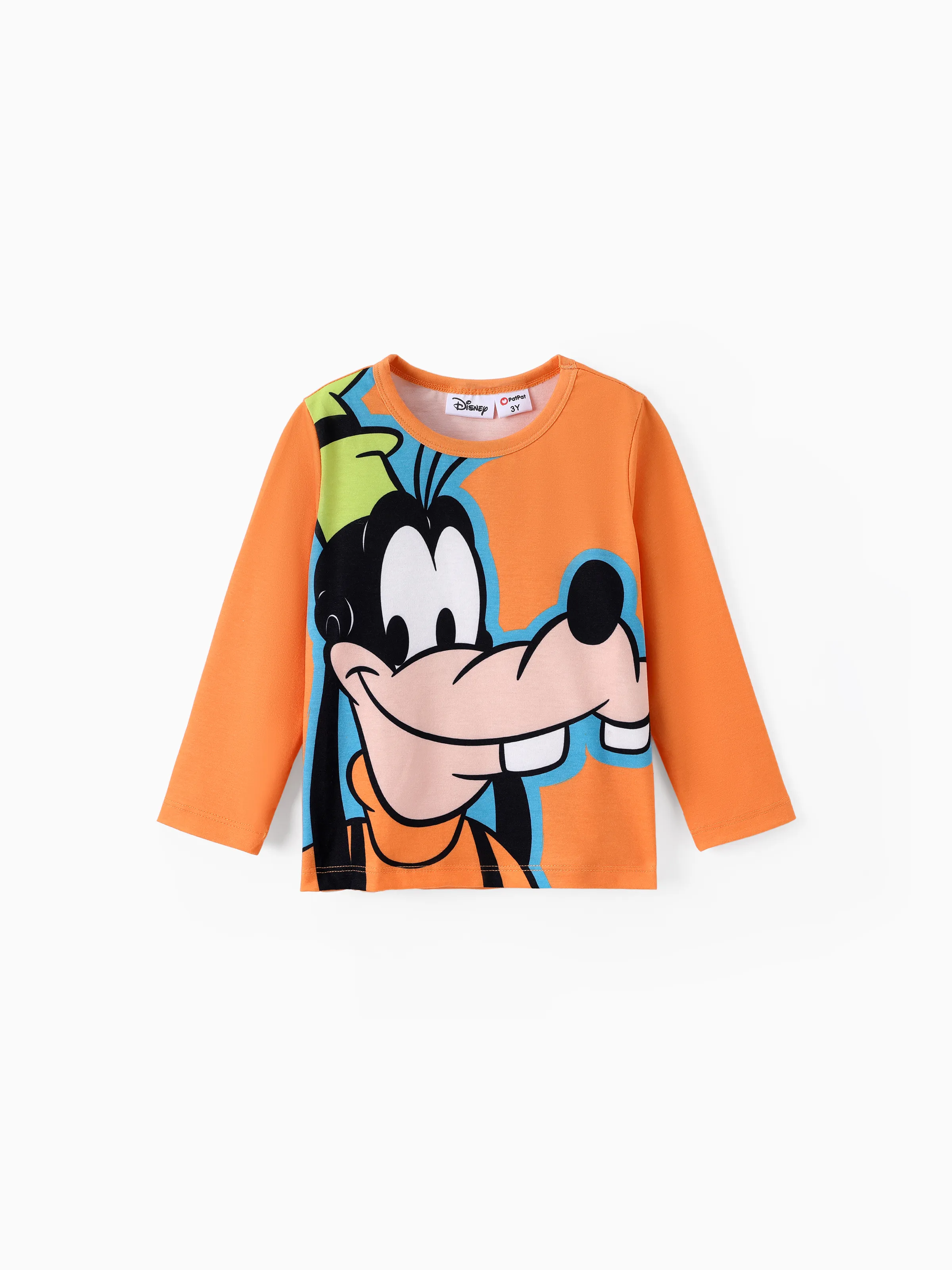 Disney Mickey and Friends Toddler/ Kid Boy Goofy Naia™ Print Long-sleeve Tee Orange red
