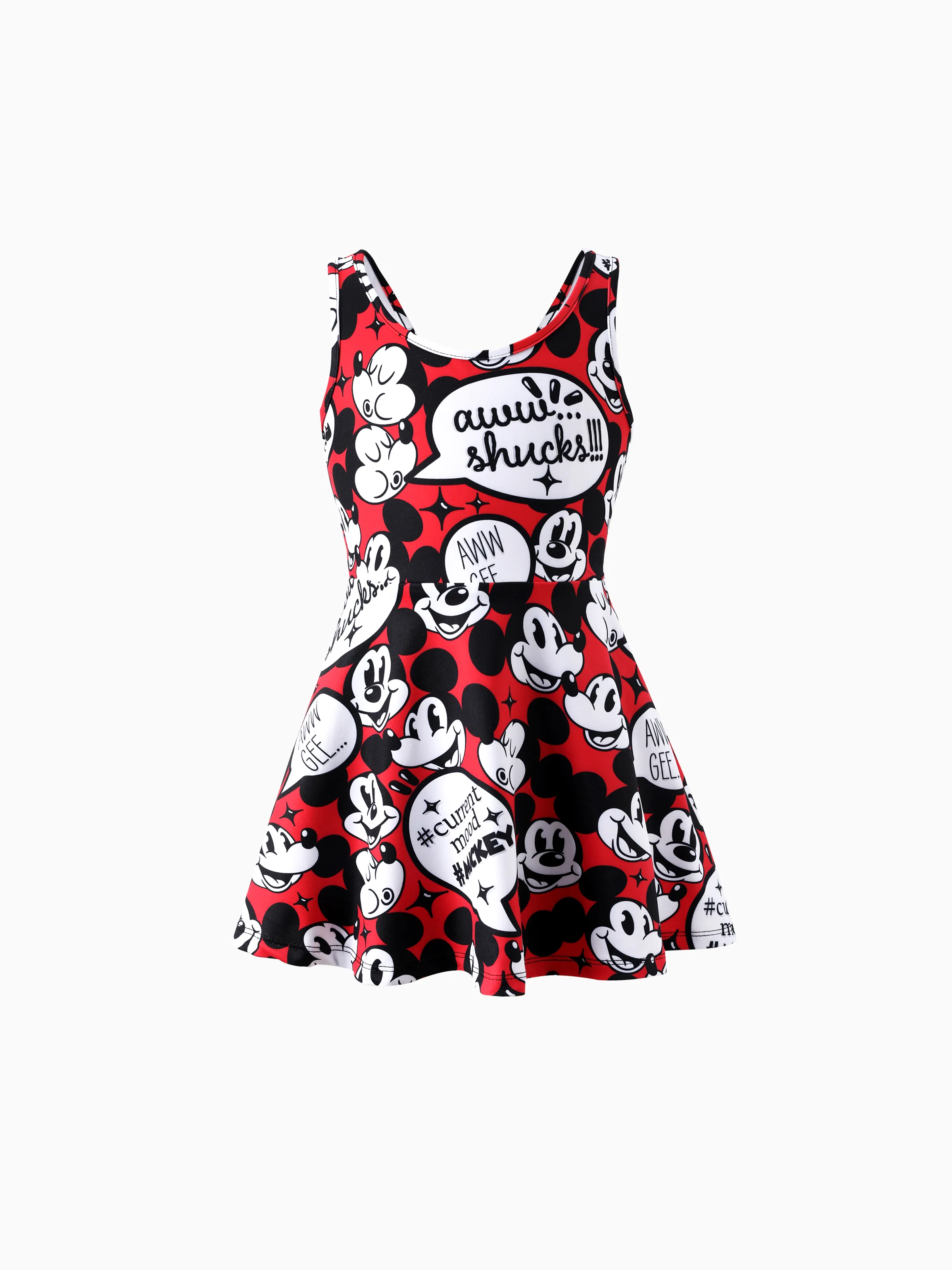 Disney Mickey and Friends Toddler/Kid Girl Mickey Mouse Graffiti Naia™ Allover Dress Red