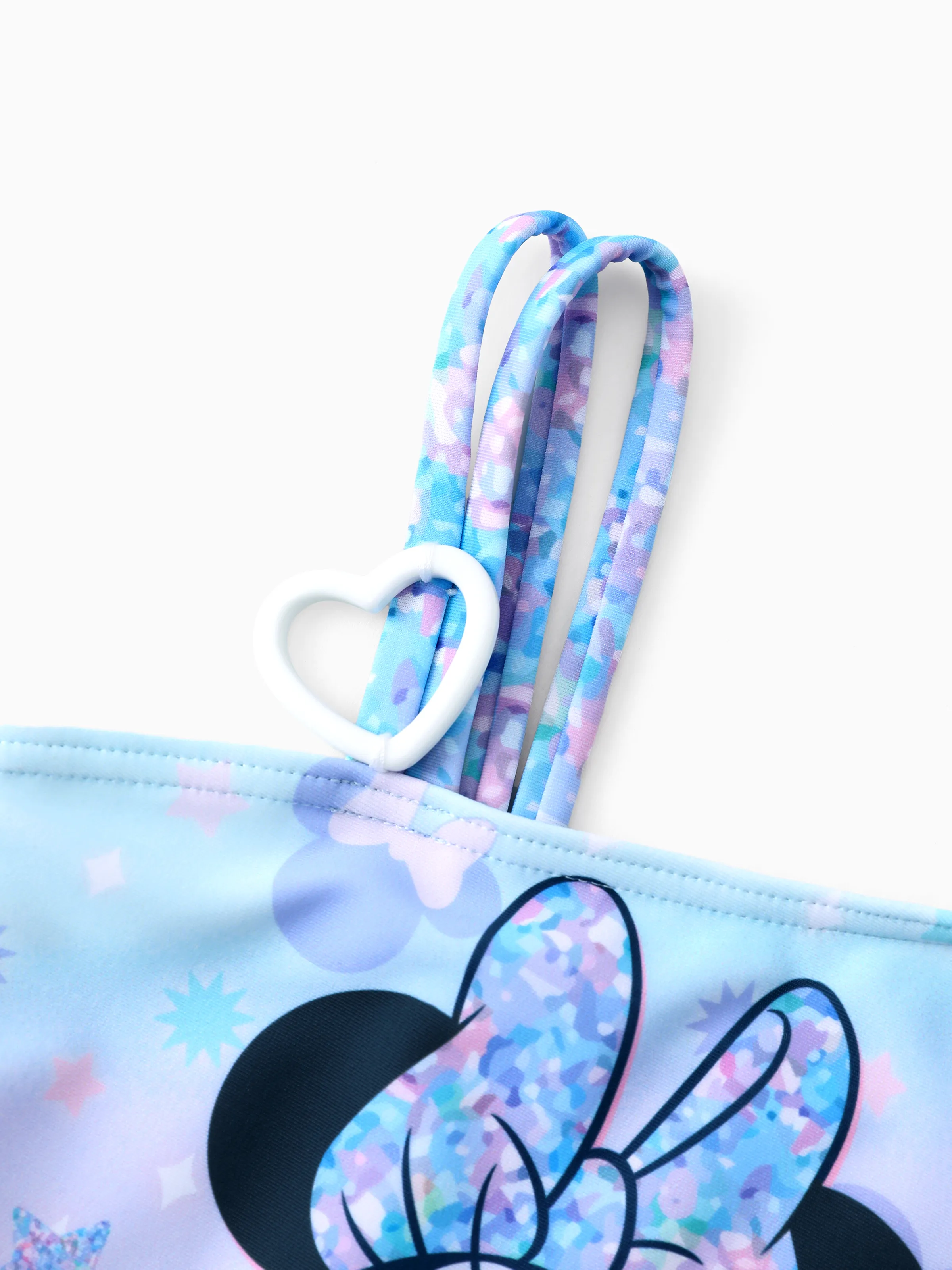 Disney Mickey and Friends Toddler/Kid Girl Minnie Mouse UPF50+ Polka Dots One-shoulder Strap Swimsuit Multi-color - Image 4