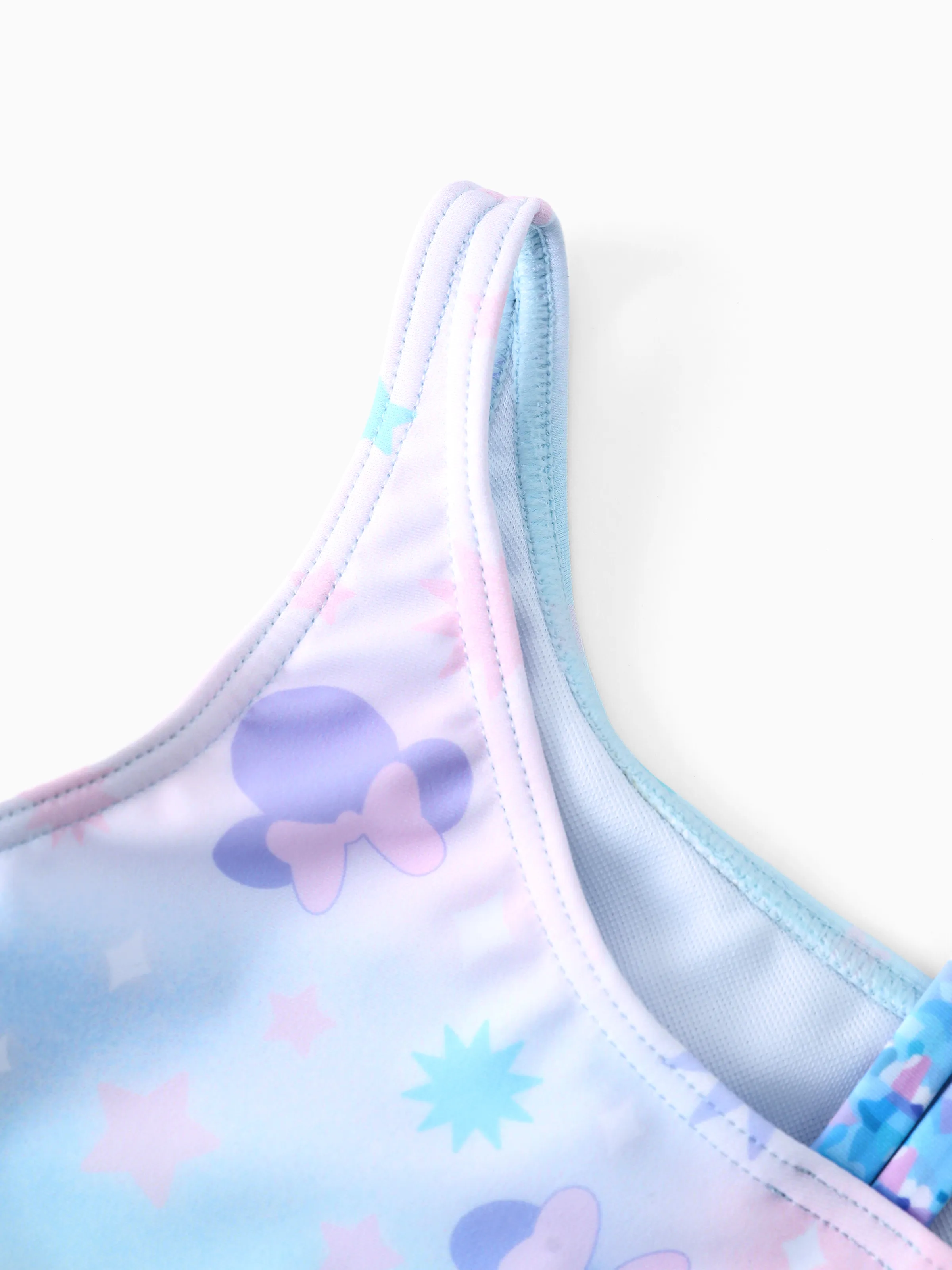 Disney Mickey and Friends Toddler/Kid Girl Minnie Mouse UPF50+ Polka Dots One-shoulder Strap Swimsuit Multi-color - Image 6