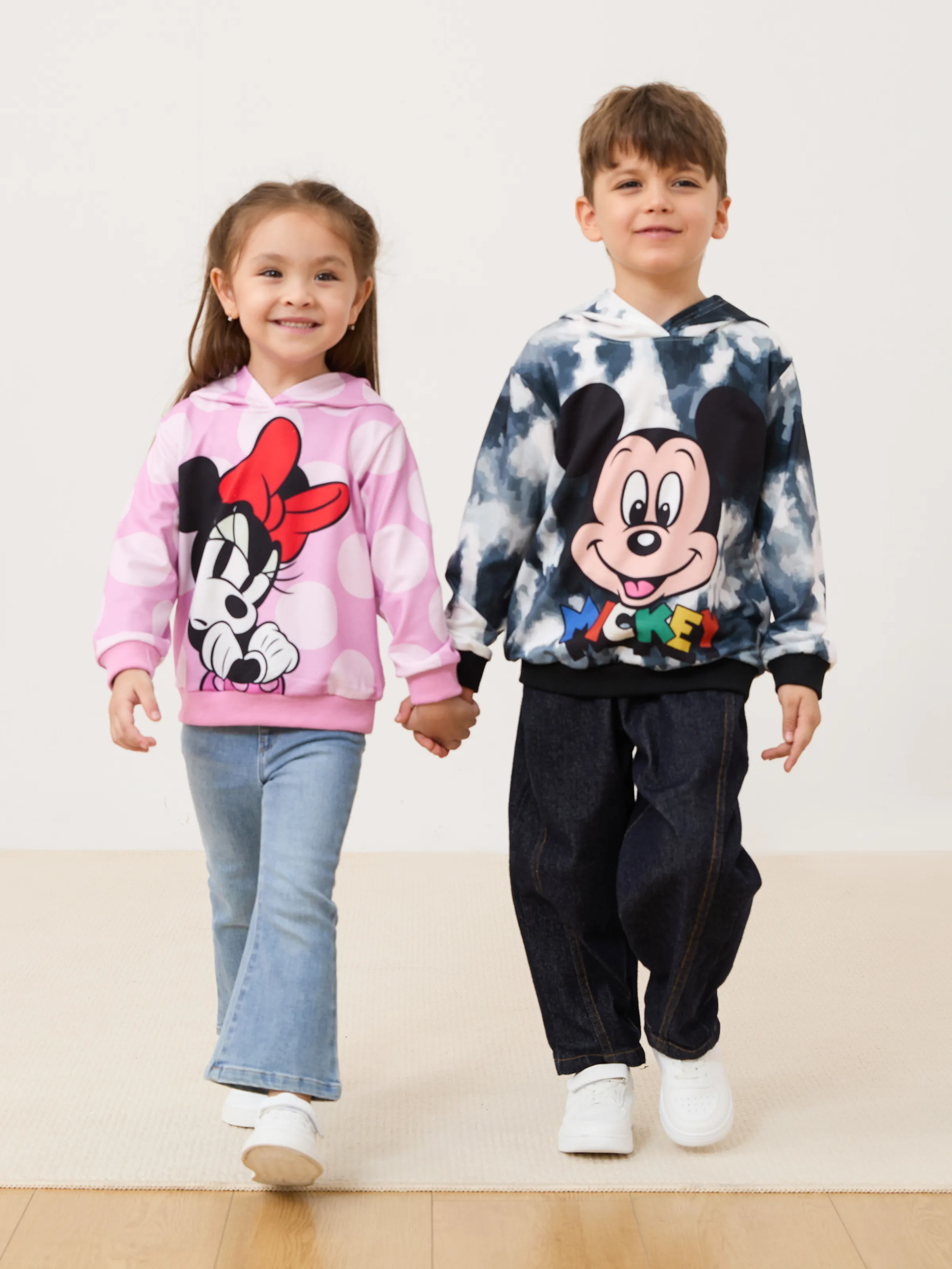 Disney Mickey and Friends Toddler/Kids Girl Minnie Ribbed Cuffs Polyester Fabric Hoodies Hot Pink - Image 2