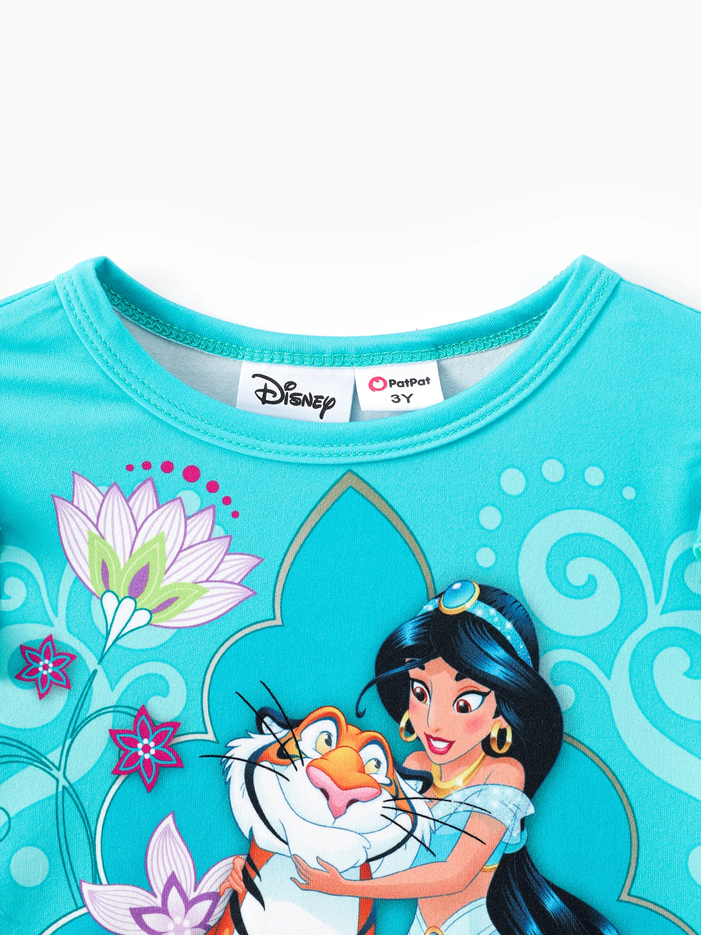 Disney Princess Baby Girl 2pcs Jasmine Print Top and Leggings Set Turquoise - Image 3