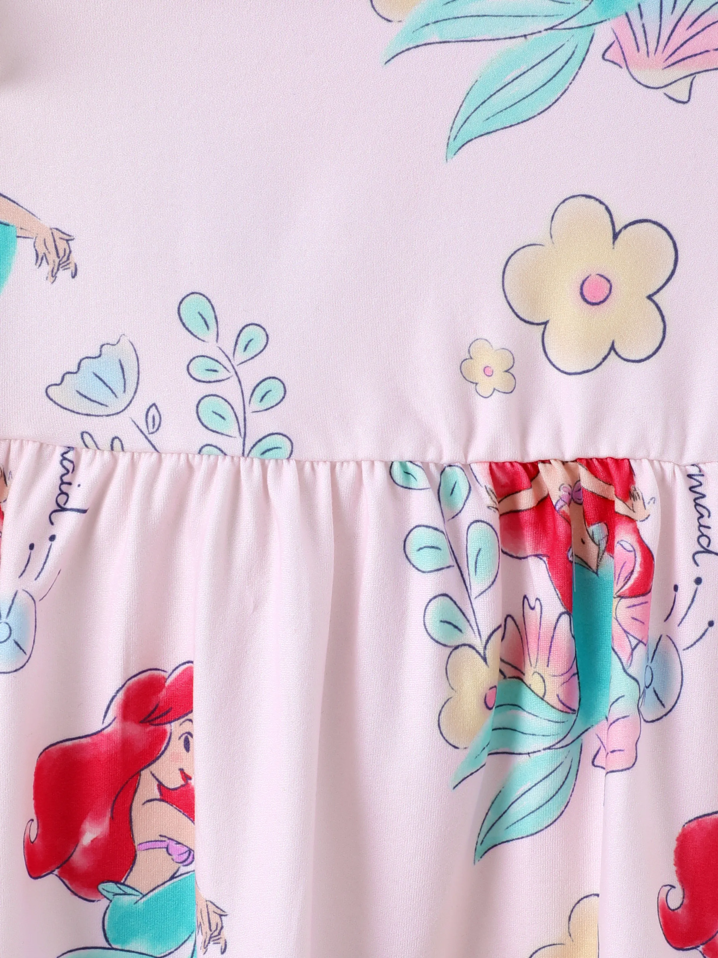 Disney Princess Baby Girl Ariel Print Ruffled Dress Pink - Image 6