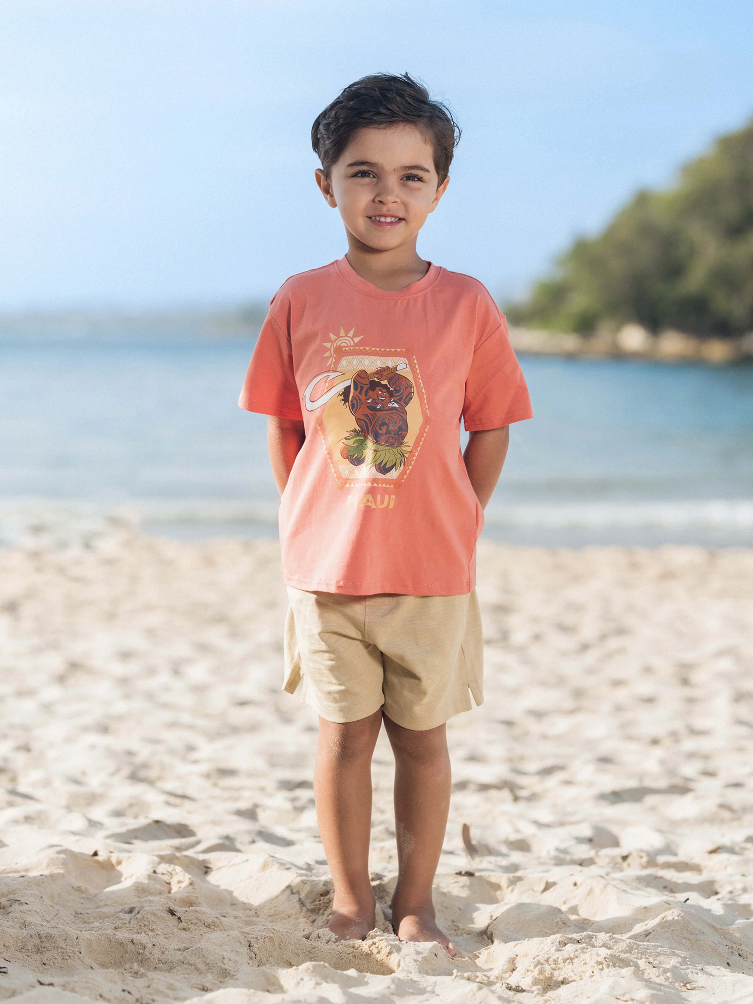 Disney Princess Daddy & Son Moana Sporty Dress/ Cotton Top Orange - Image 11