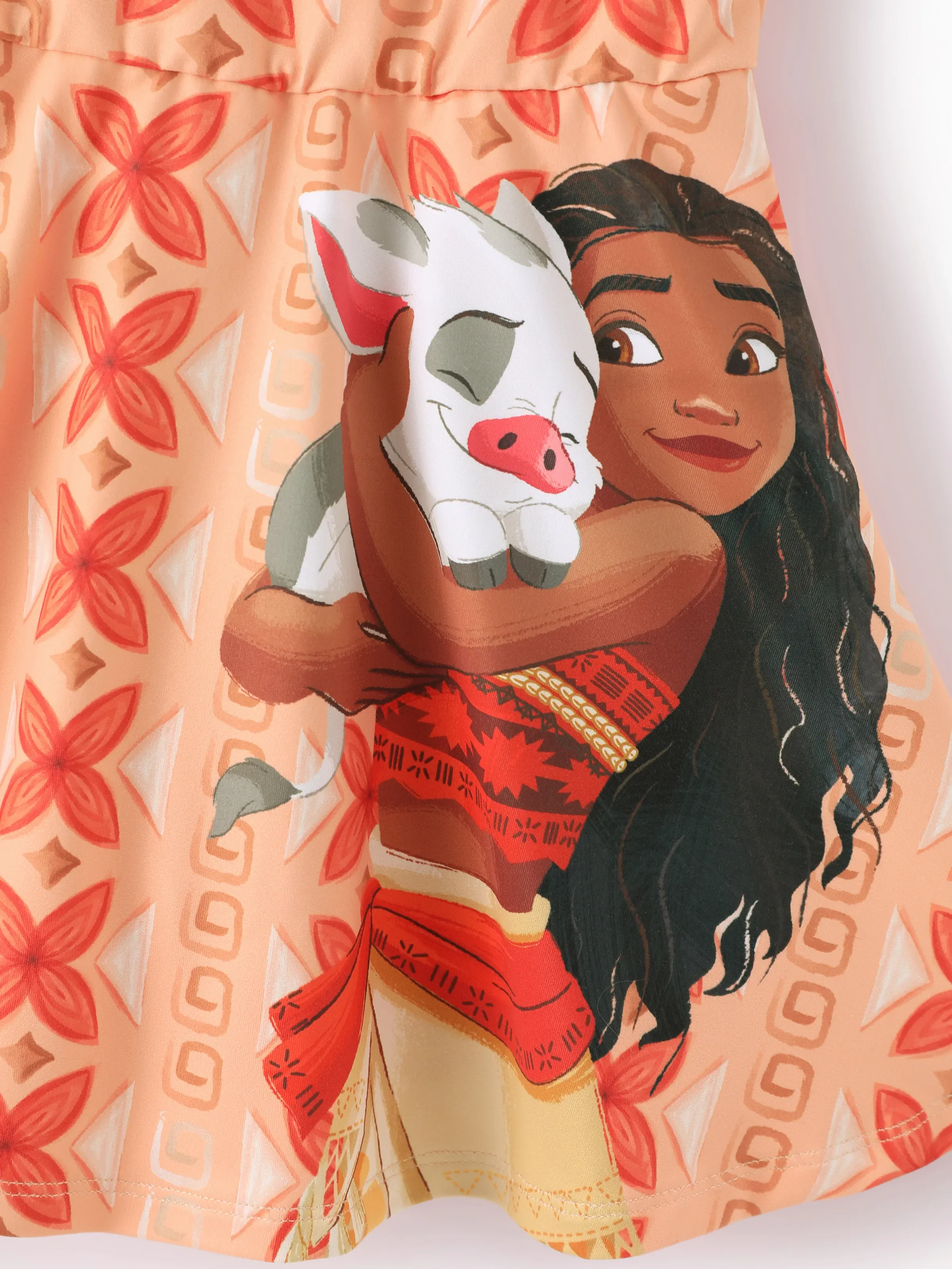 Disney Princess Mommy & me Moana Sporty Dress with Built-in Shorts & Pockets/ Cotton Top Orange - Image 13