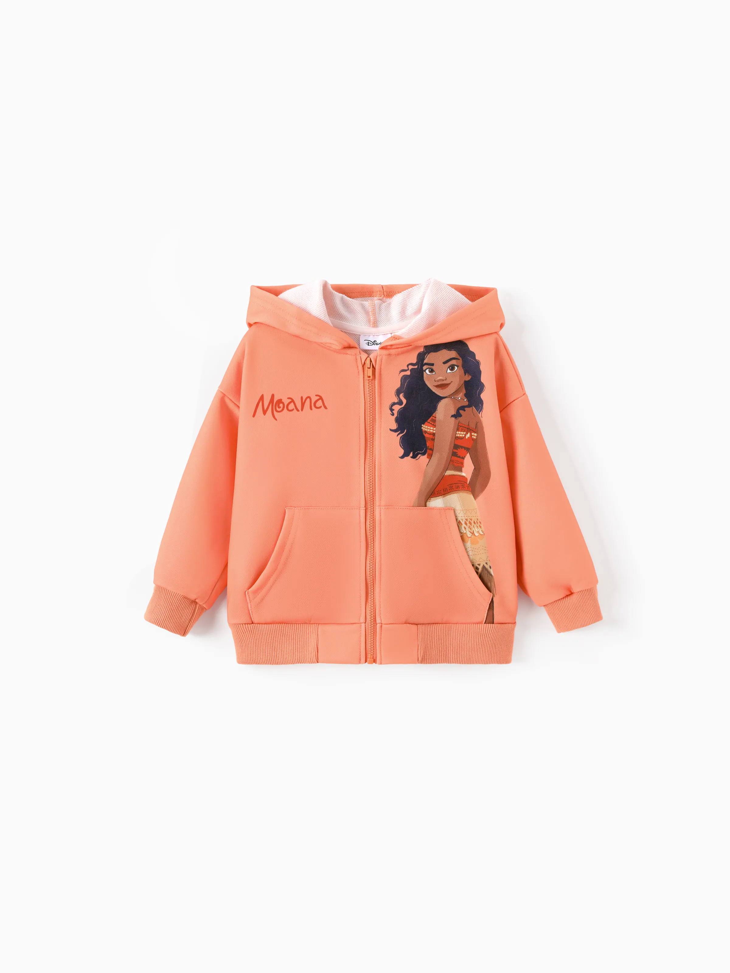 Disney Princess Toddler Girl Moana Hooded Jacket Orange red