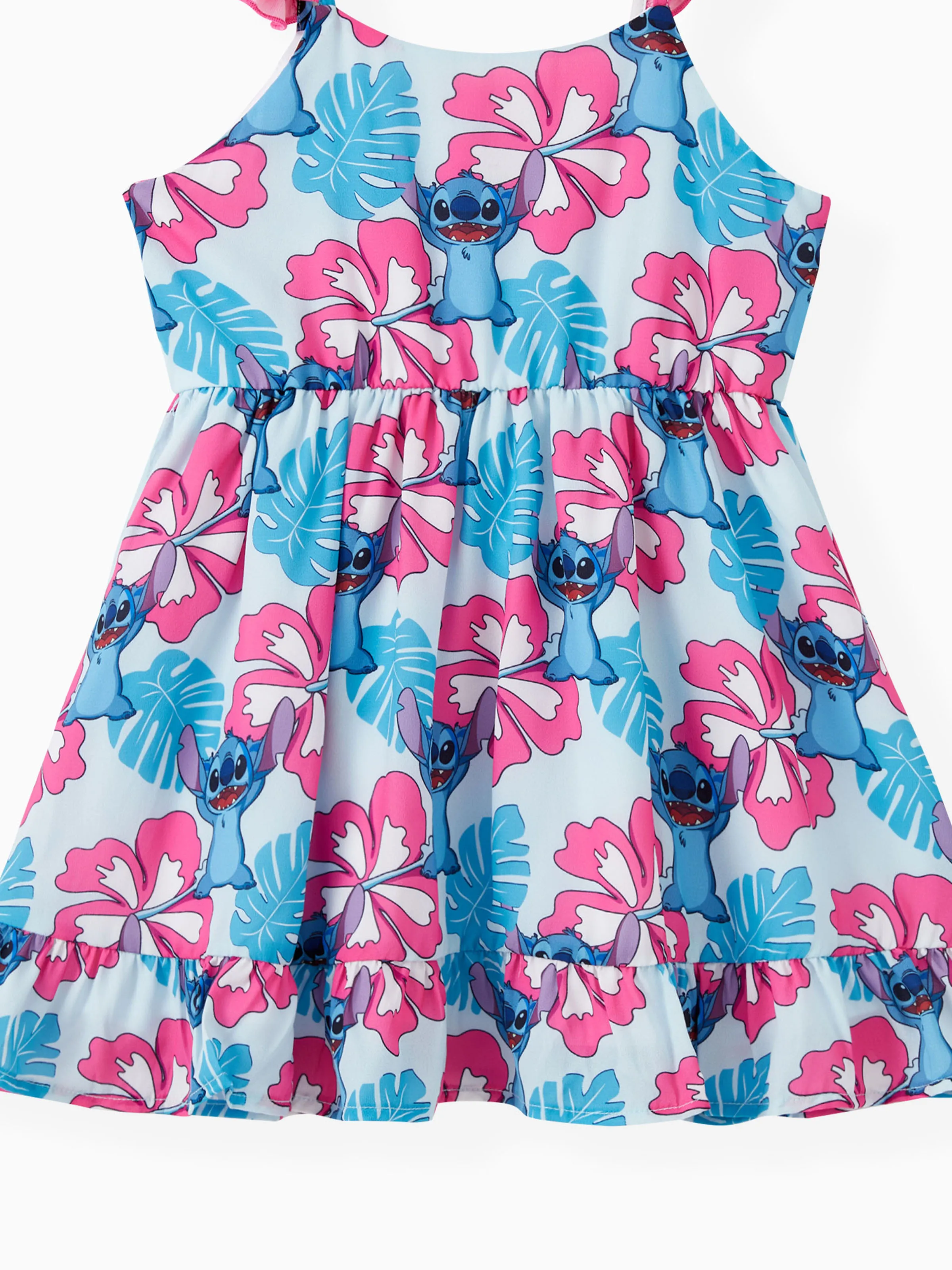 Disney Stitch Family Matching Naia™ Stitch and Hawaii Style Floral Print Sleeveless Dress/Onesie Shirt Multi-color - Image 10