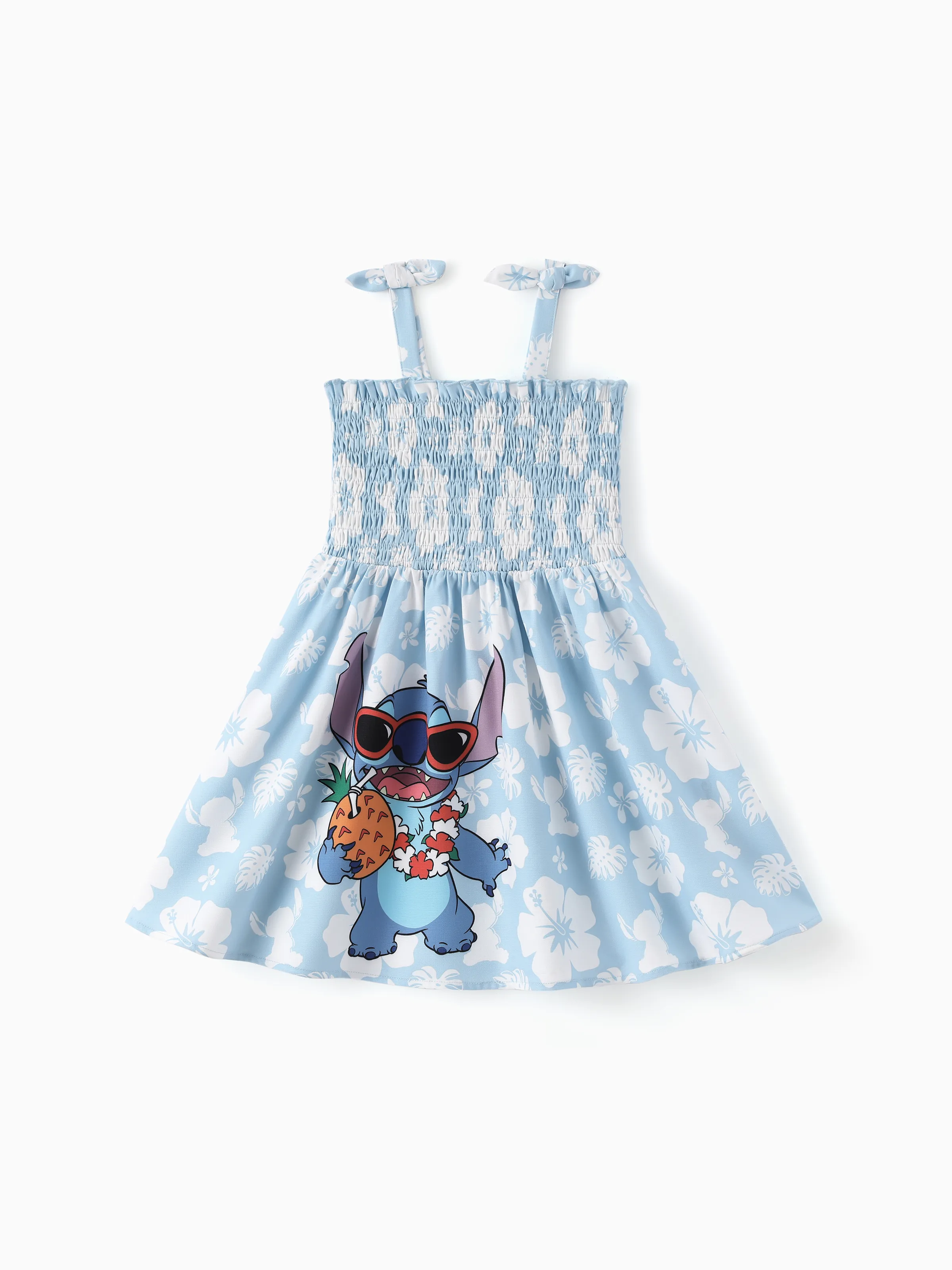 Disney Stitch Matching Family Tropical Floral Jumpsuit/ Dress/ Shirt Light Blue - Image 11
