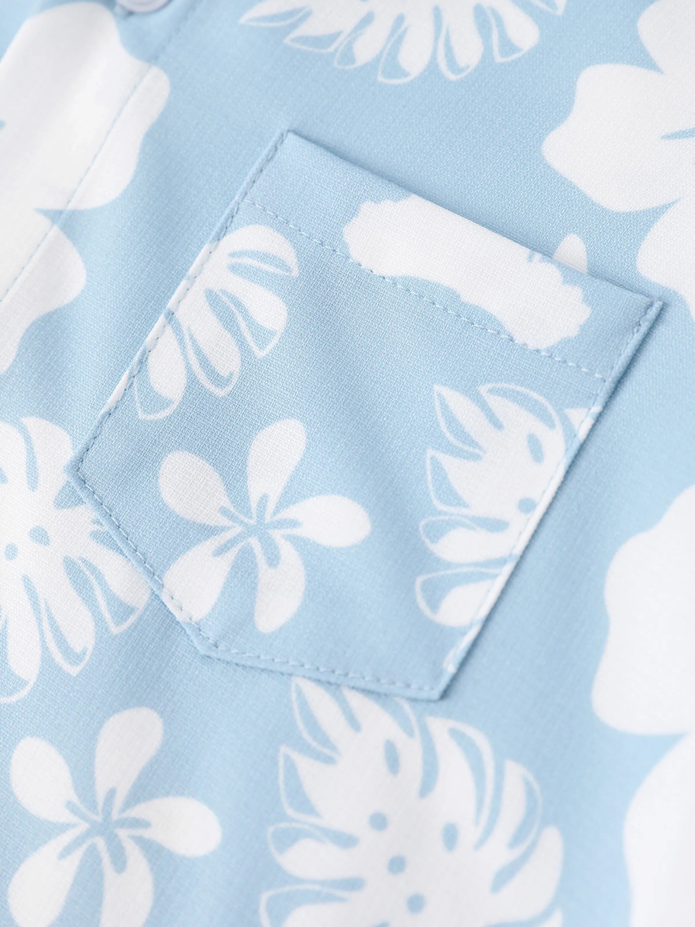 Disney Stitch Matching Family Tropical Floral Jumpsuit/ Dress/ Shirt Light Blue - Image 29