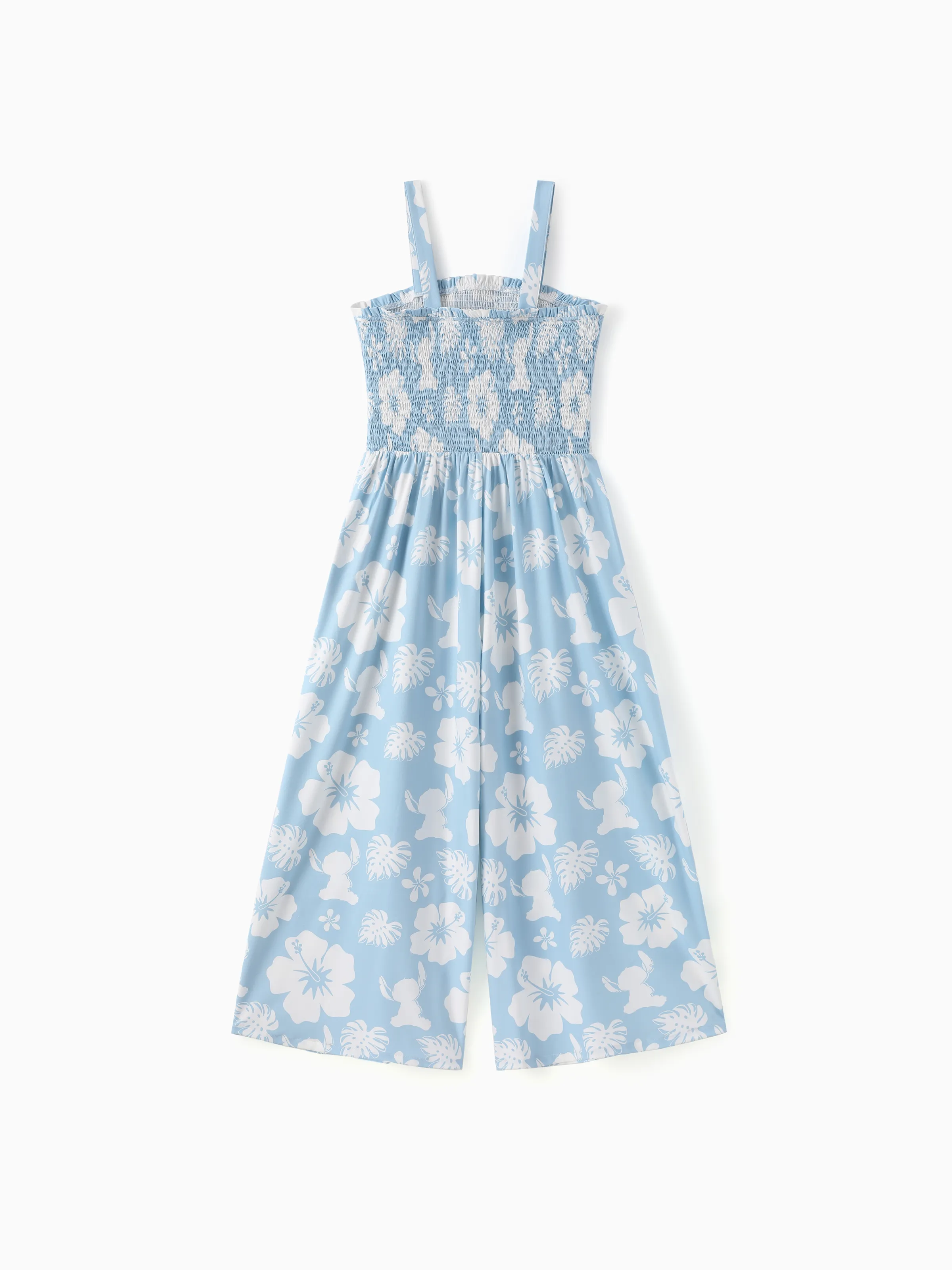 Disney Stitch Matching Family Tropical Floral Jumpsuit/ Dress/ Shirt Light Blue - Image 8