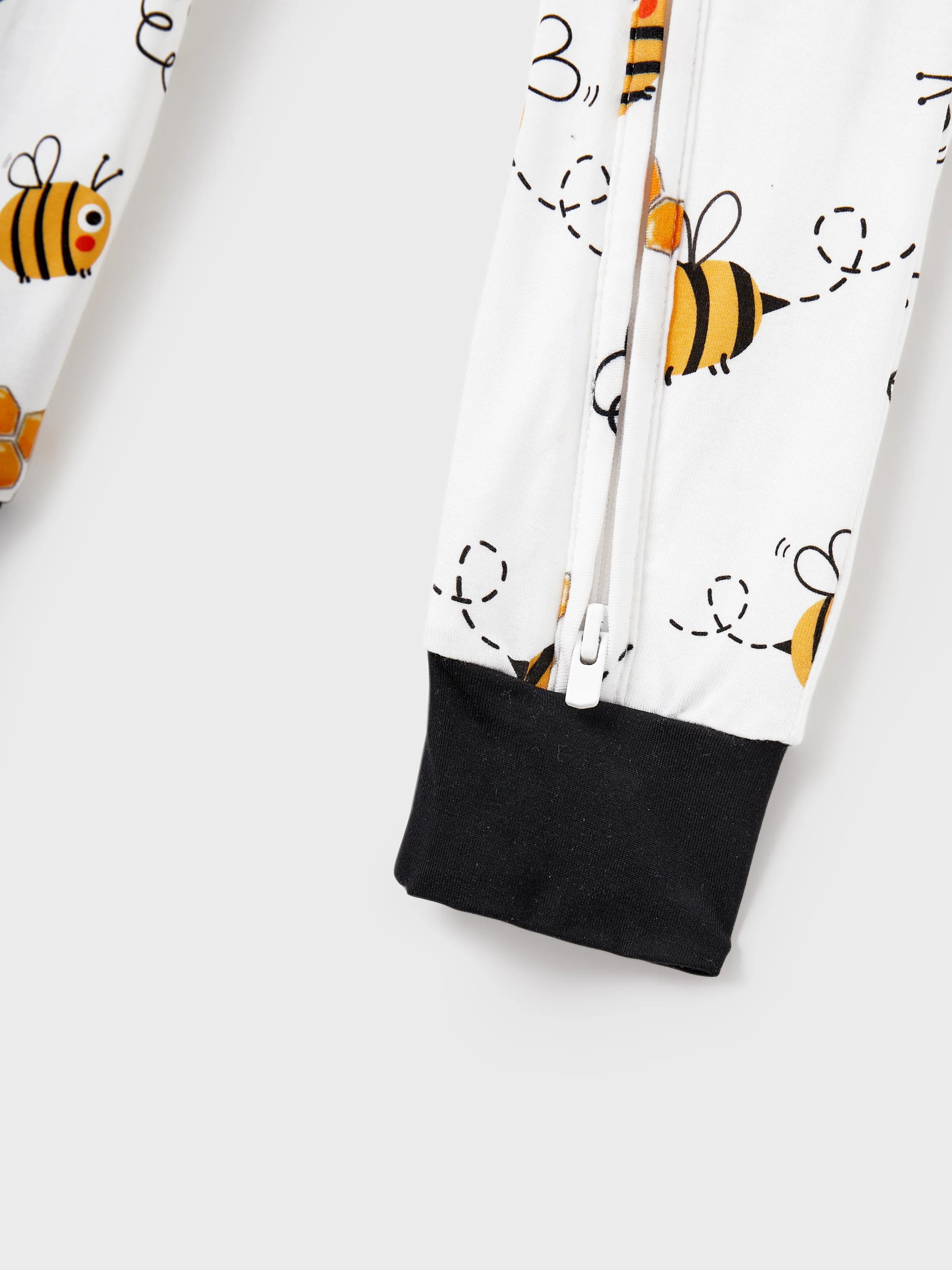 Family Matching Bamboo Pajamas Soft Bamboo Viscose PJs for Men Women Kids Toddler, Cute Bee Print Sleepwear with Short Sleeve Top and Long Pants White - Image 25