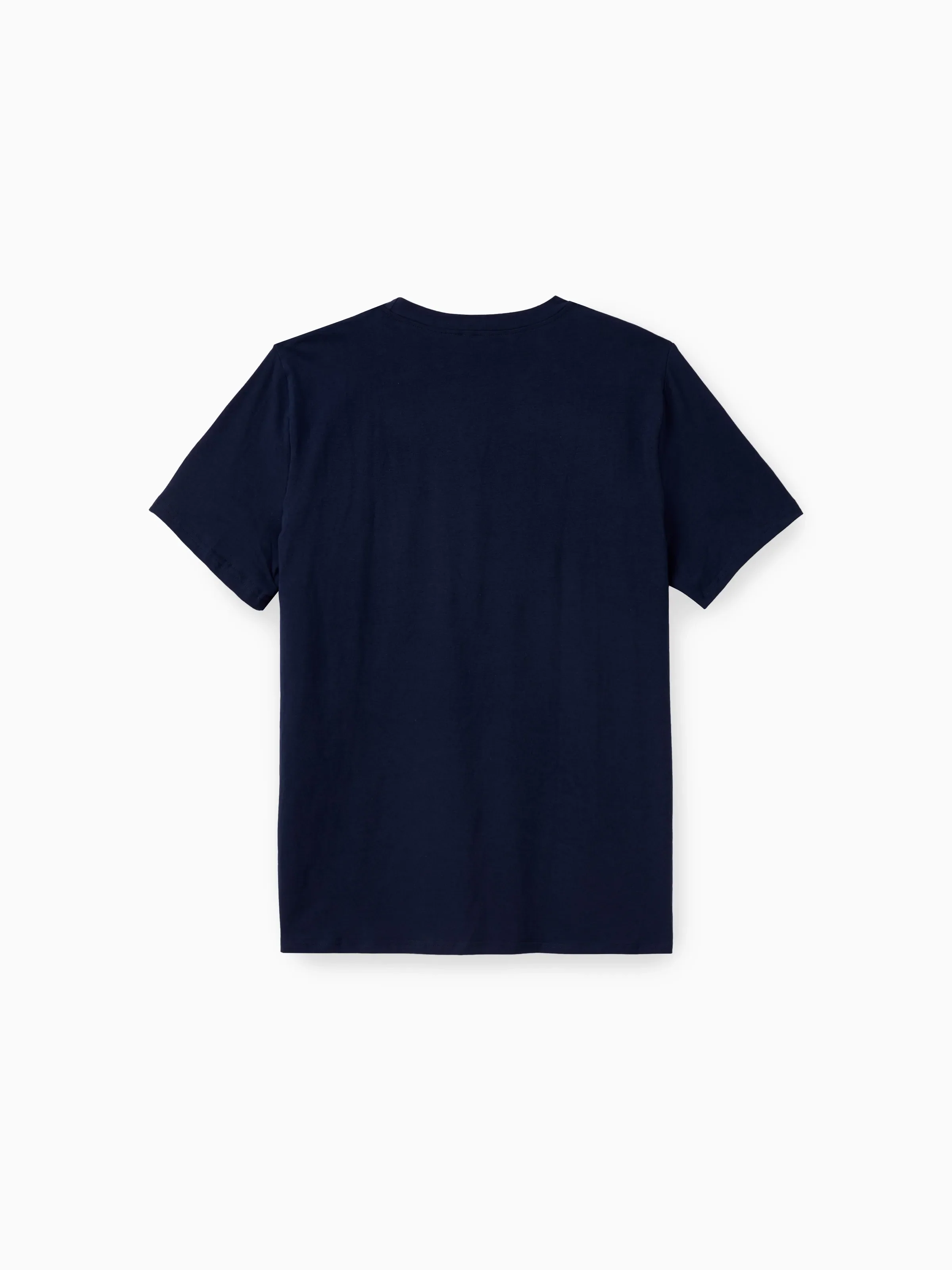Family Matching Casual Dress or T-Shirt, Solid Color, Fabric Stitching royalblue - Image 21