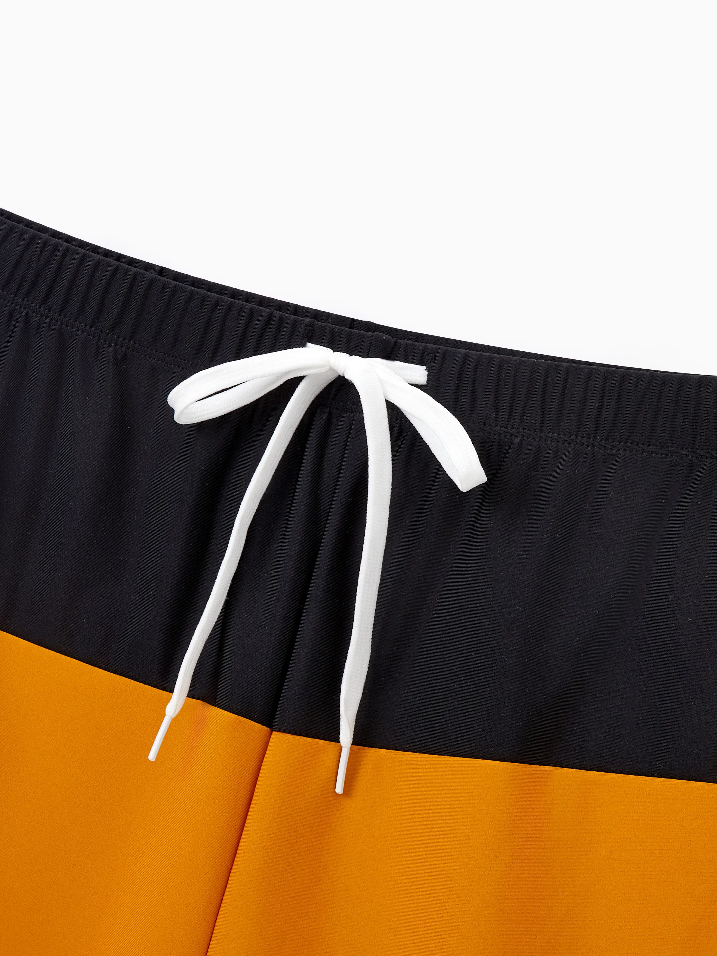 Family Matching Colorblock Swim Trunks Shorts or Cut Out Waist One-Shoulder One-piece Swimsuit Multi-color - Image 16
