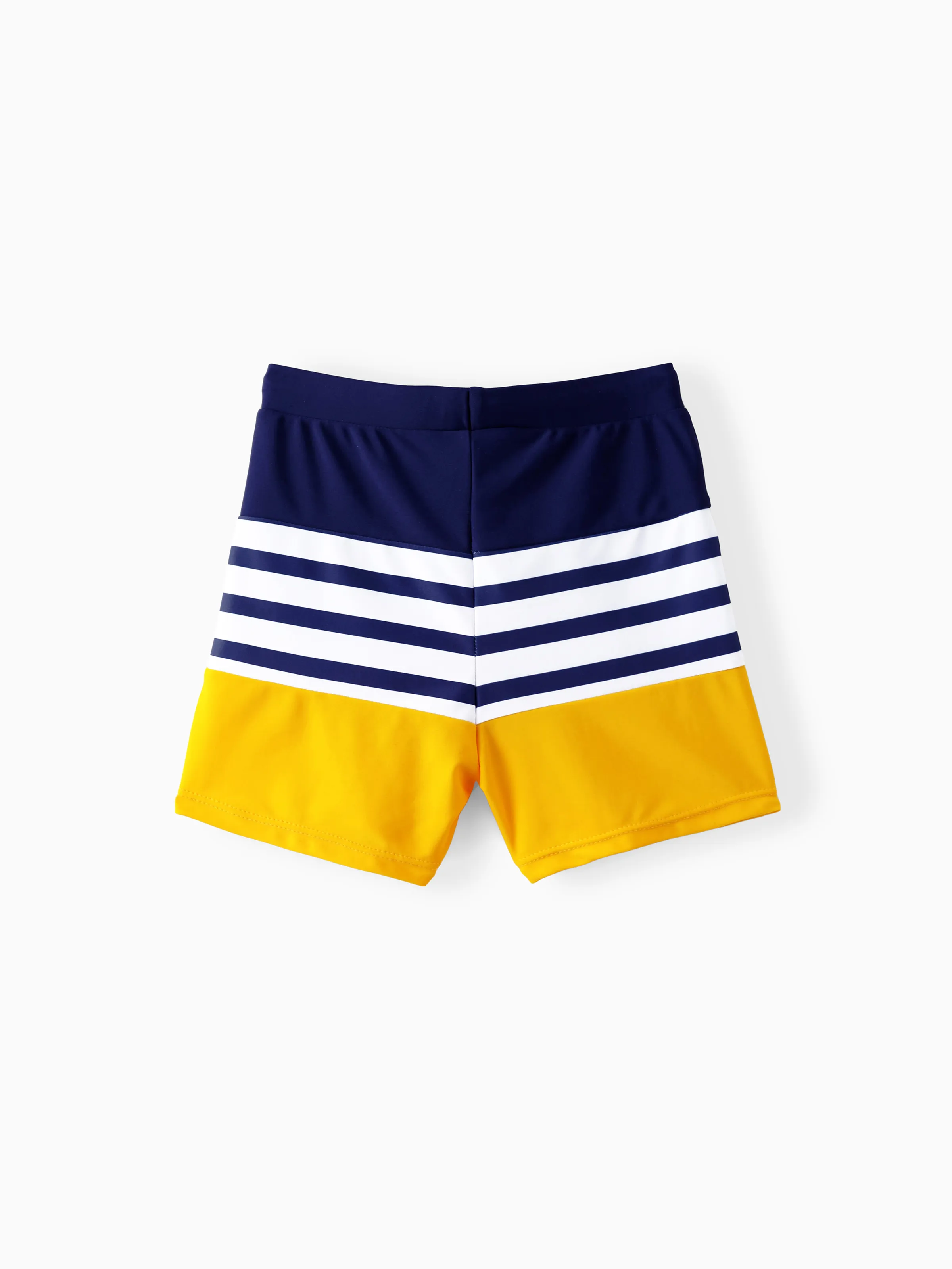 Family Matching Stripe & Colorblock Spliced One Piece Swimsuit or Swim Trunks Shorts ColorBlock - Image 13