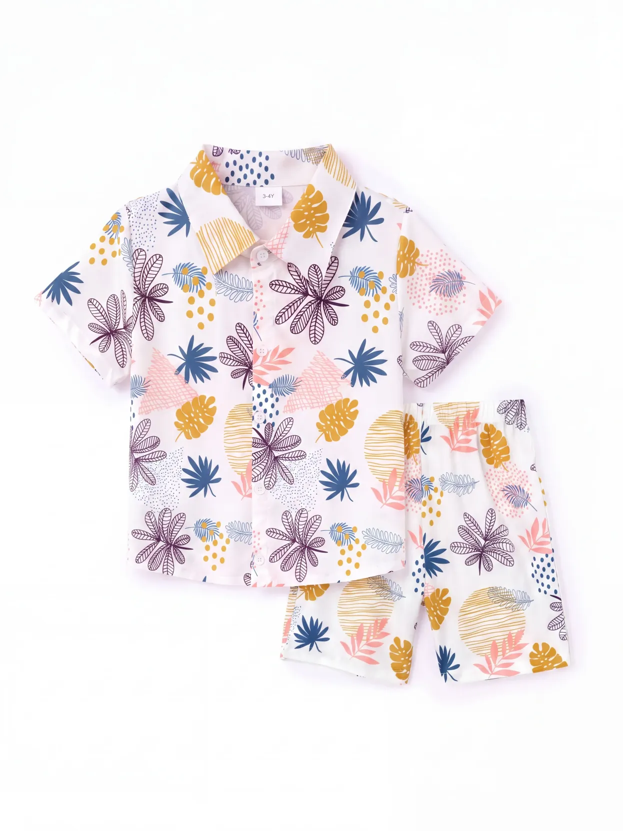 Fresh Market Toddler Boy Banana Shirt & Shorts Set Multi-color