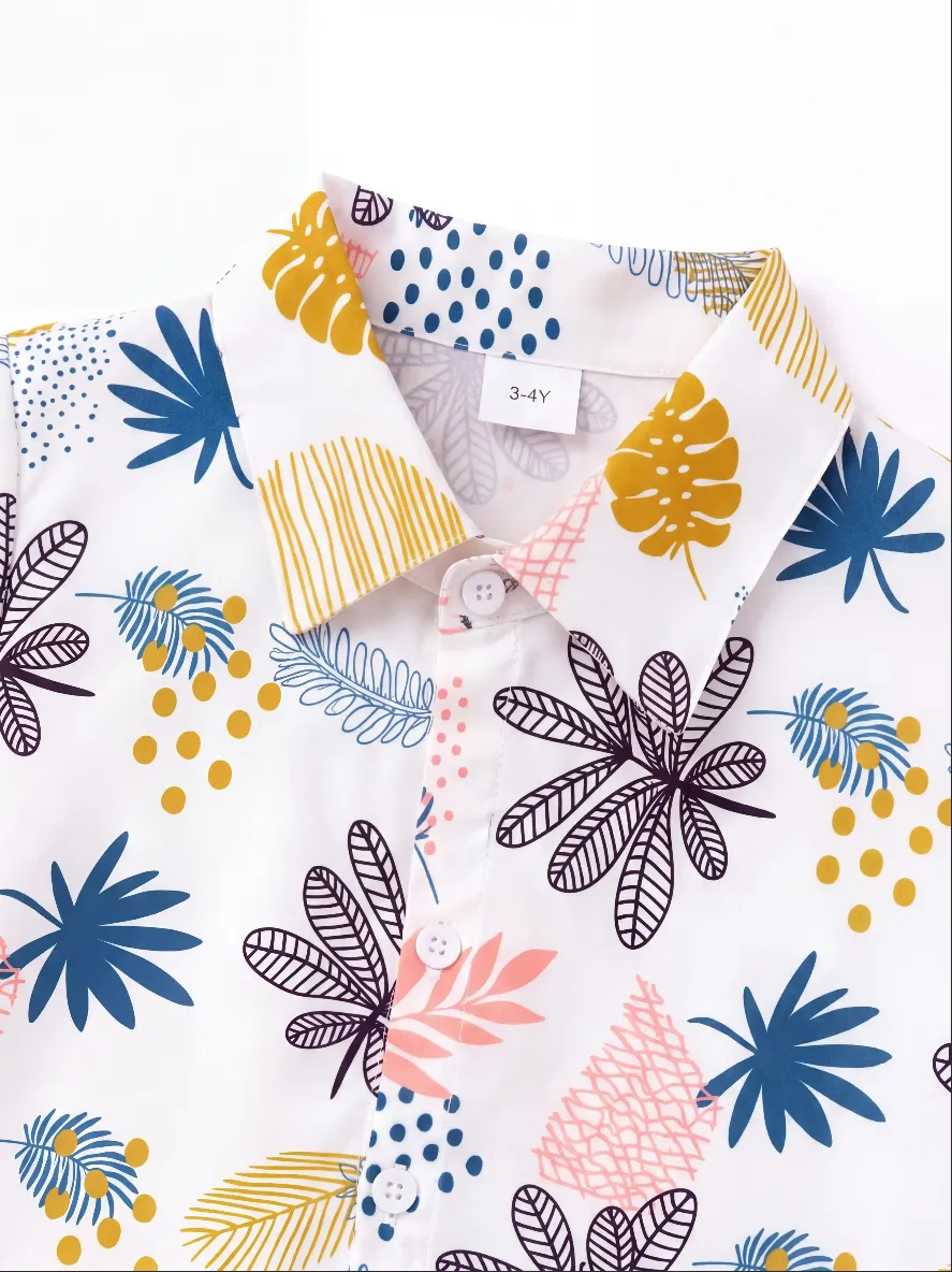 Fresh Market Toddler Boy Banana Shirt & Shorts Set Multi-color - Image 6
