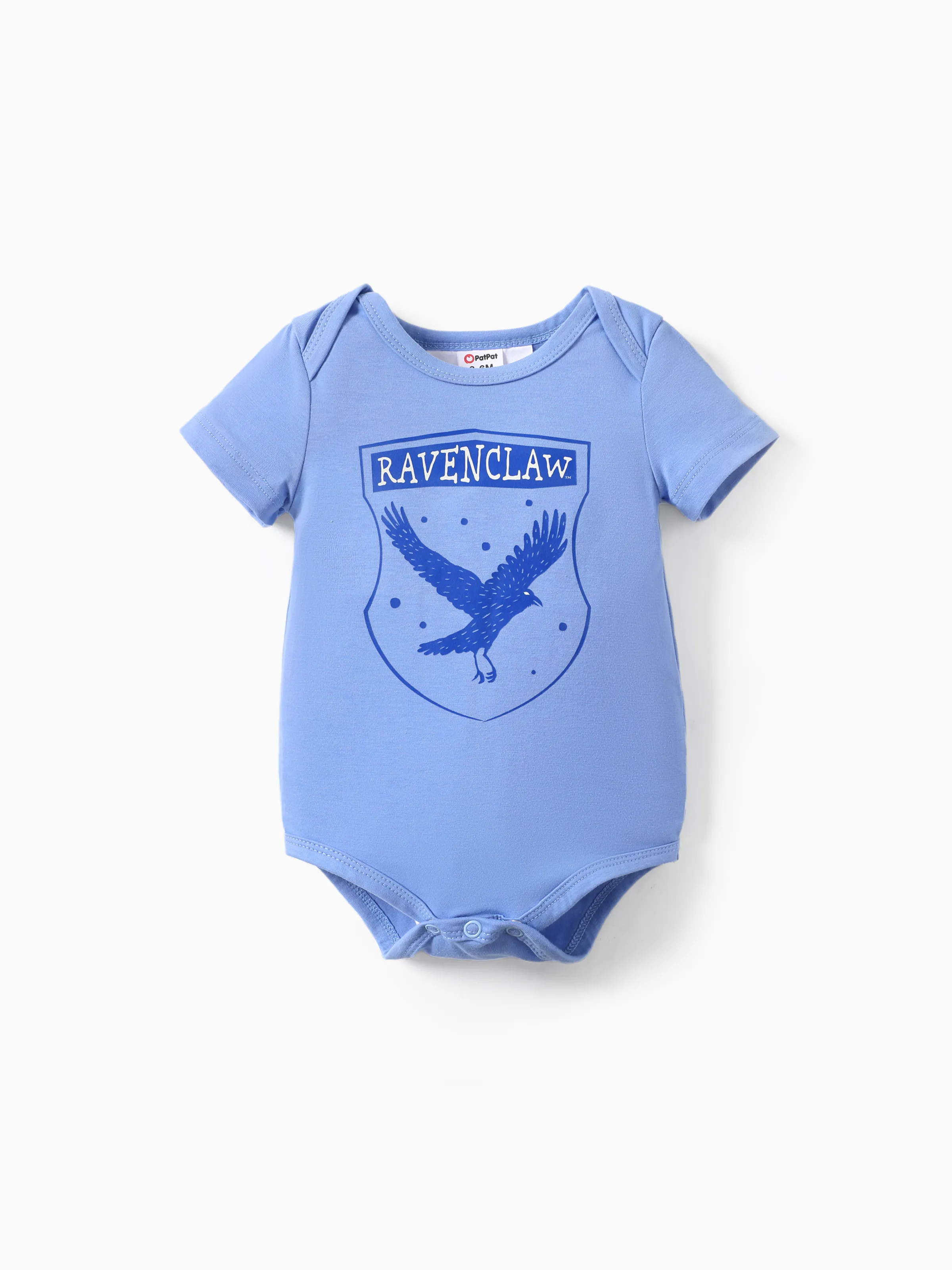 Harry Potter 1pc Baby Boy College Badge Pattern Romper Royal Blue