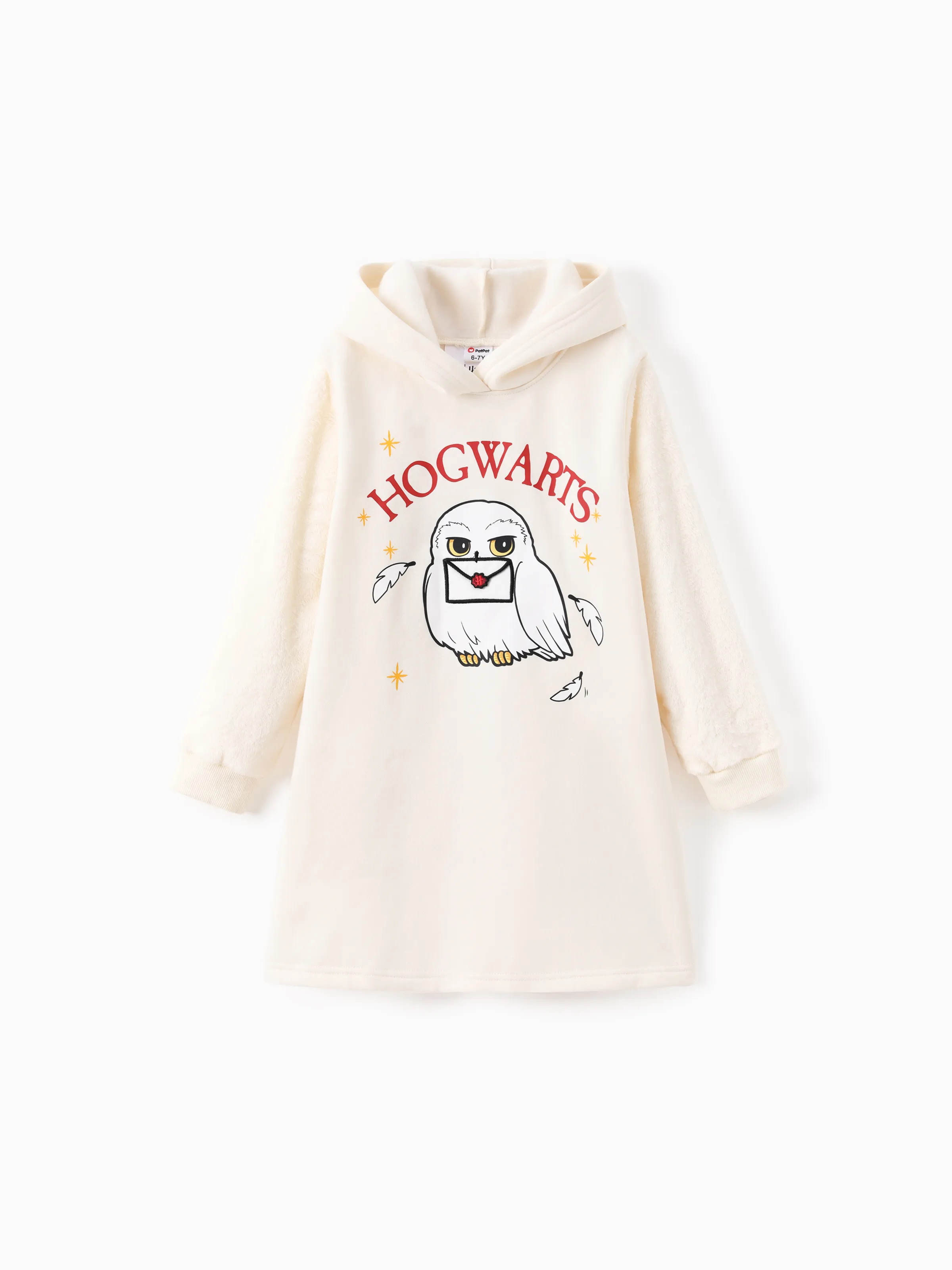 Harry Potter Kid Girl 1pc Owl 3D Envelop Plush Long-sleeve Hooded Dress
Apricot